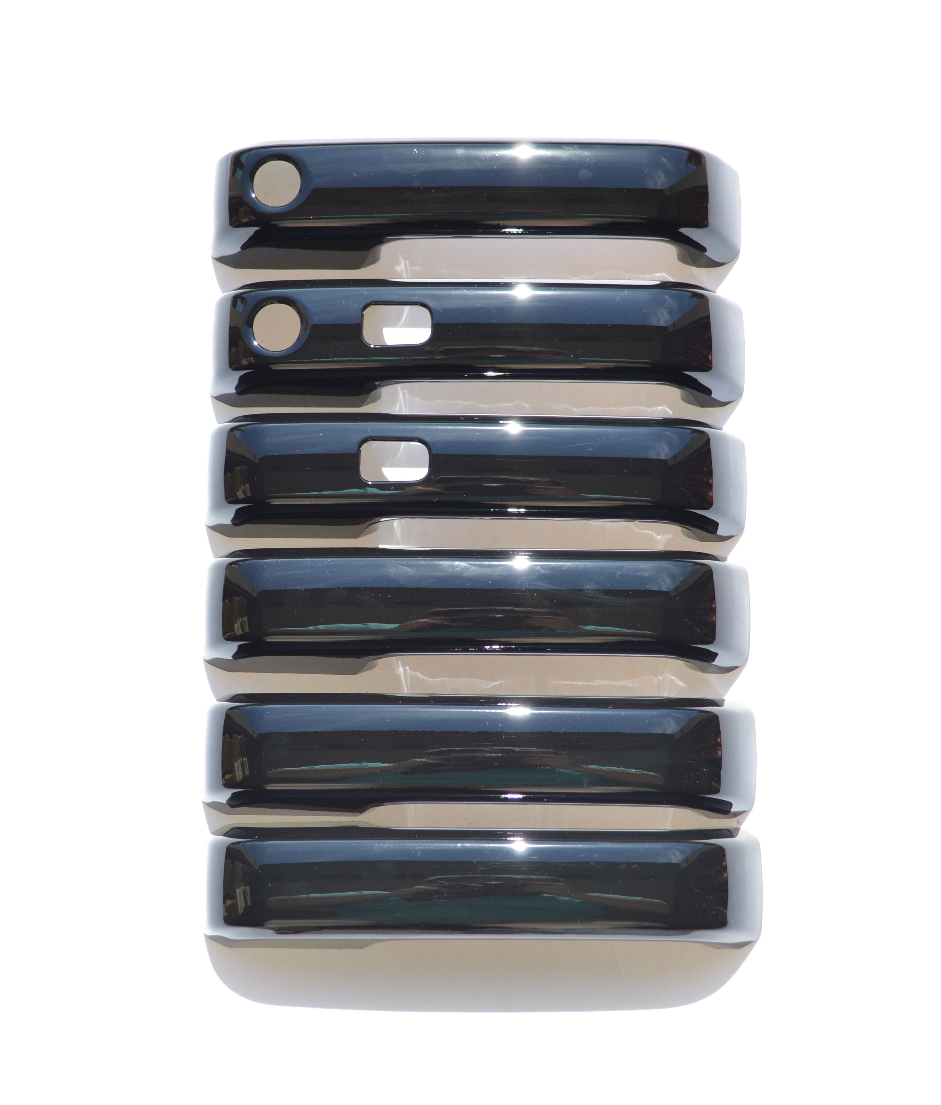 DH6245BLK 17-22 Ford F-250 Super Duty/F-350 Super Duty W/ or W/O Smart Key 6 PCS Gloss Black Snap-on W/Tape Door Handle Cover
