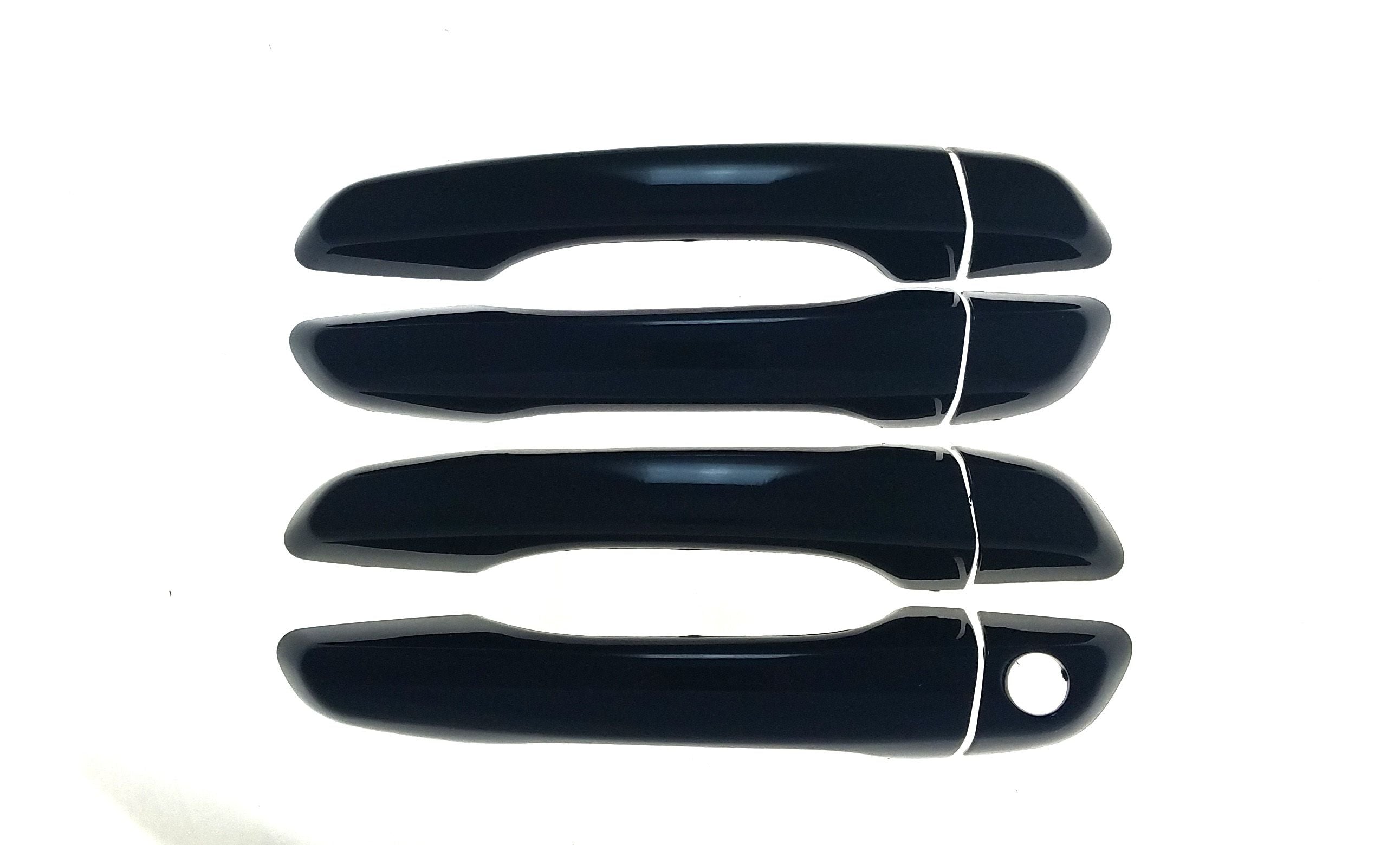 DH6278BLK 18-21 Hyundai Accent No Smart Key 8 PCS Gloss Black Snap-on W/Tape Door Handle Cover
