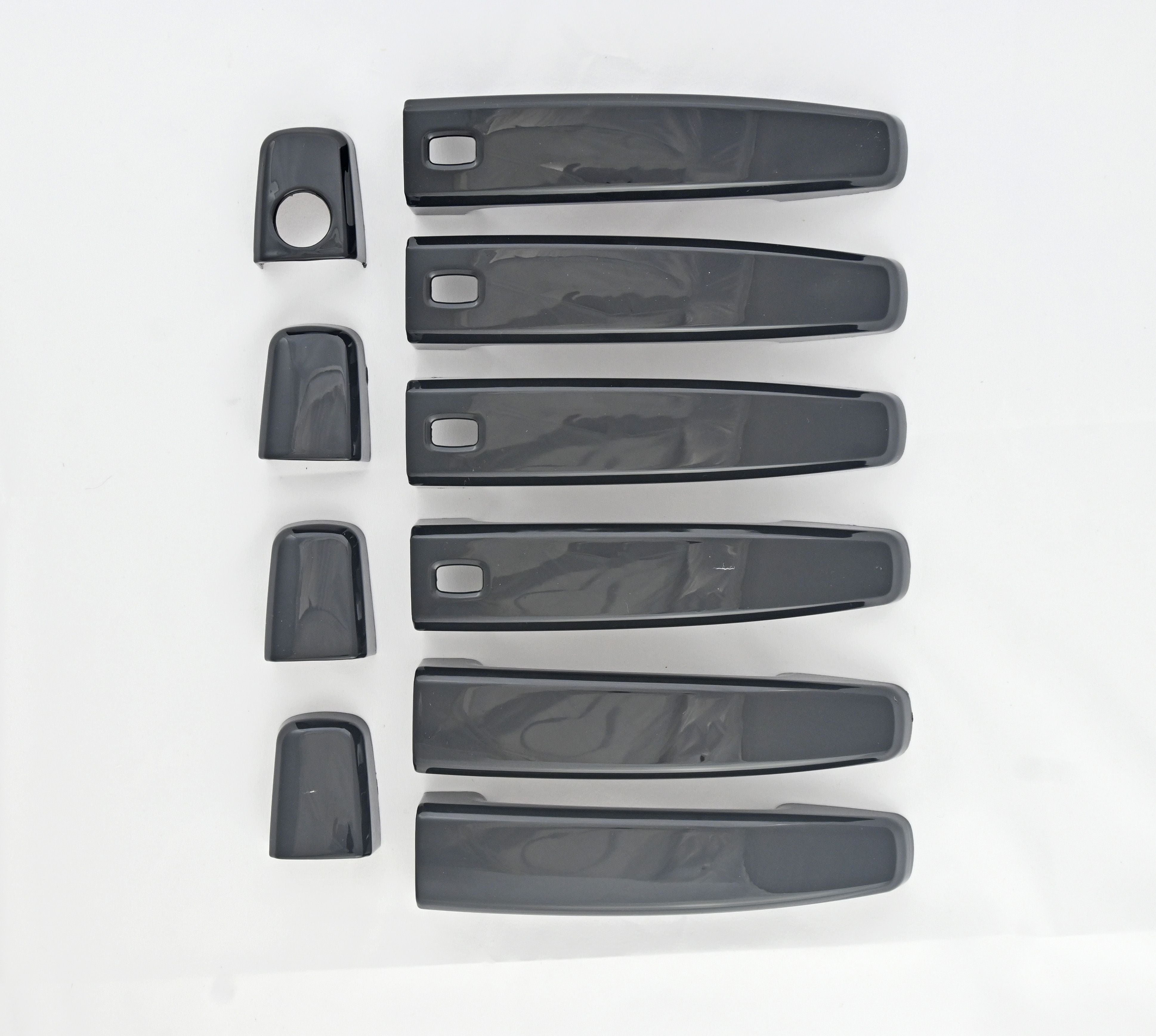 DH6280BLK 14-20 Chevrolet Sonic W/ Smart Key 8 PCS Gloss Black Snap-on W/Tape Door Handle Cover