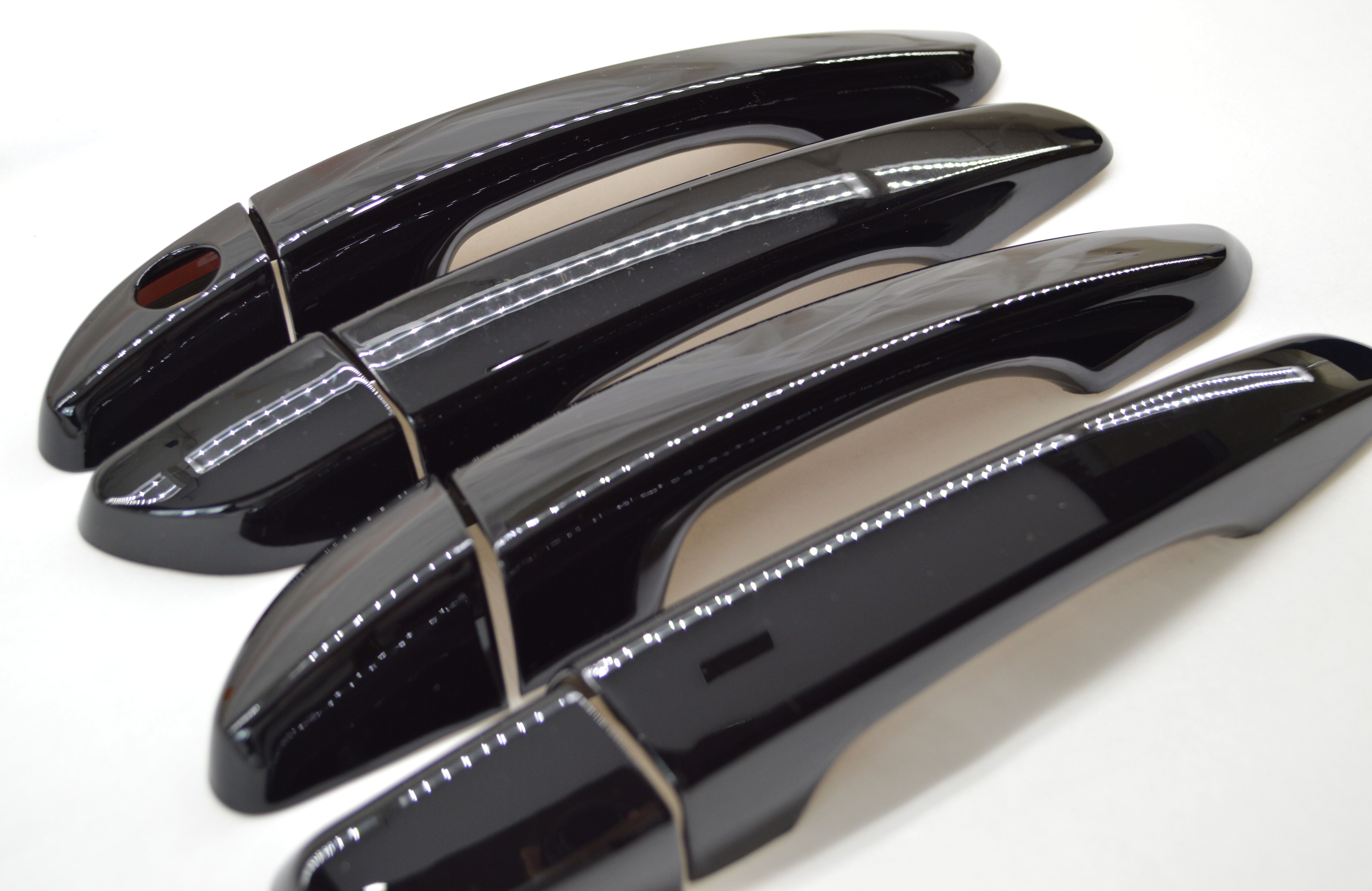 DH6297BLK 16-20 Hyundai Tucson No Smart Key 8 PCS Gloss Black Snap-on W/Tape Door Handle Cover