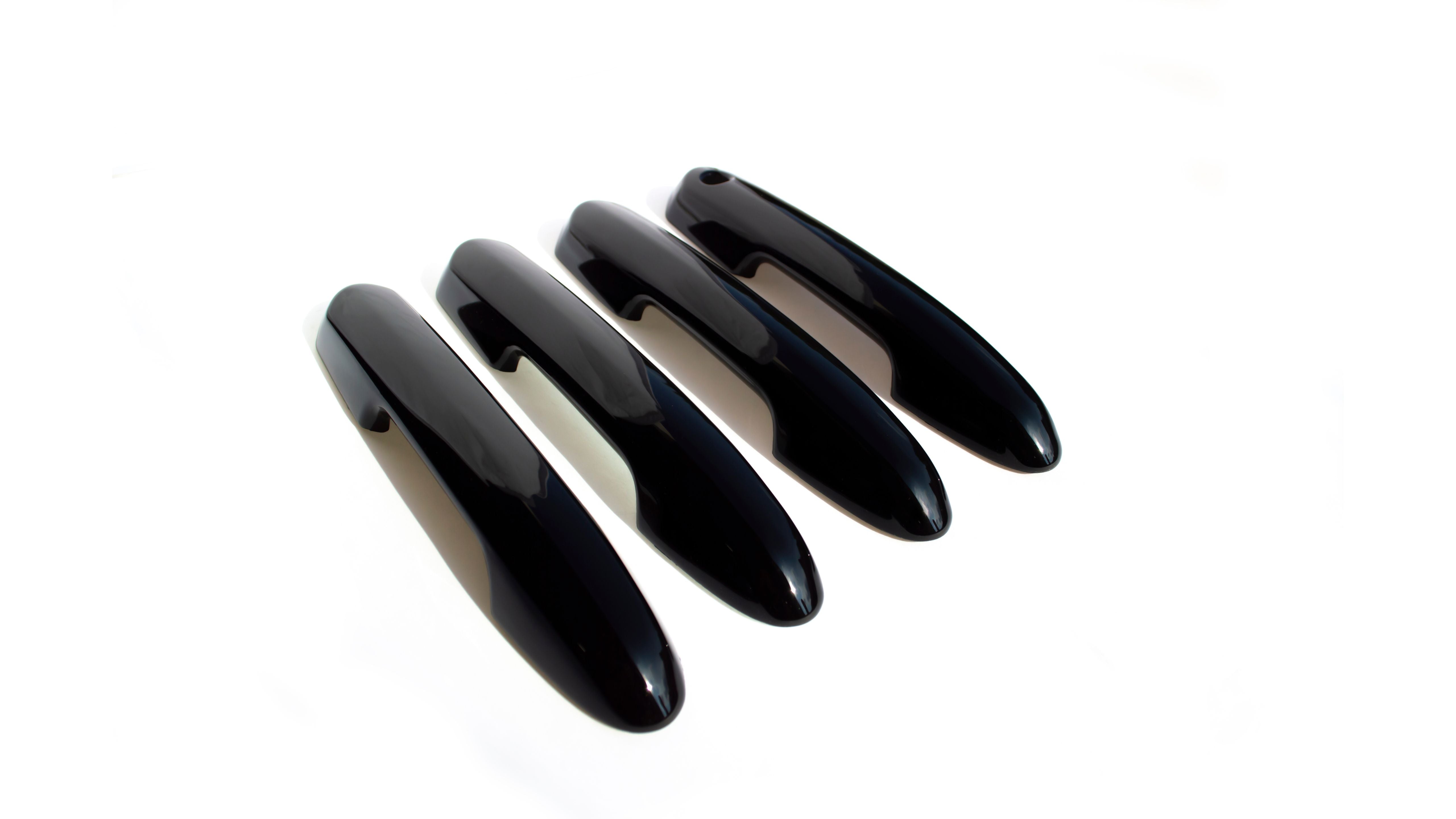2019-2022 Toyota RAV4 Works over Keyless Sensors 4 PCS Gloss Black Snap-on W/Tape Door Handle Cover