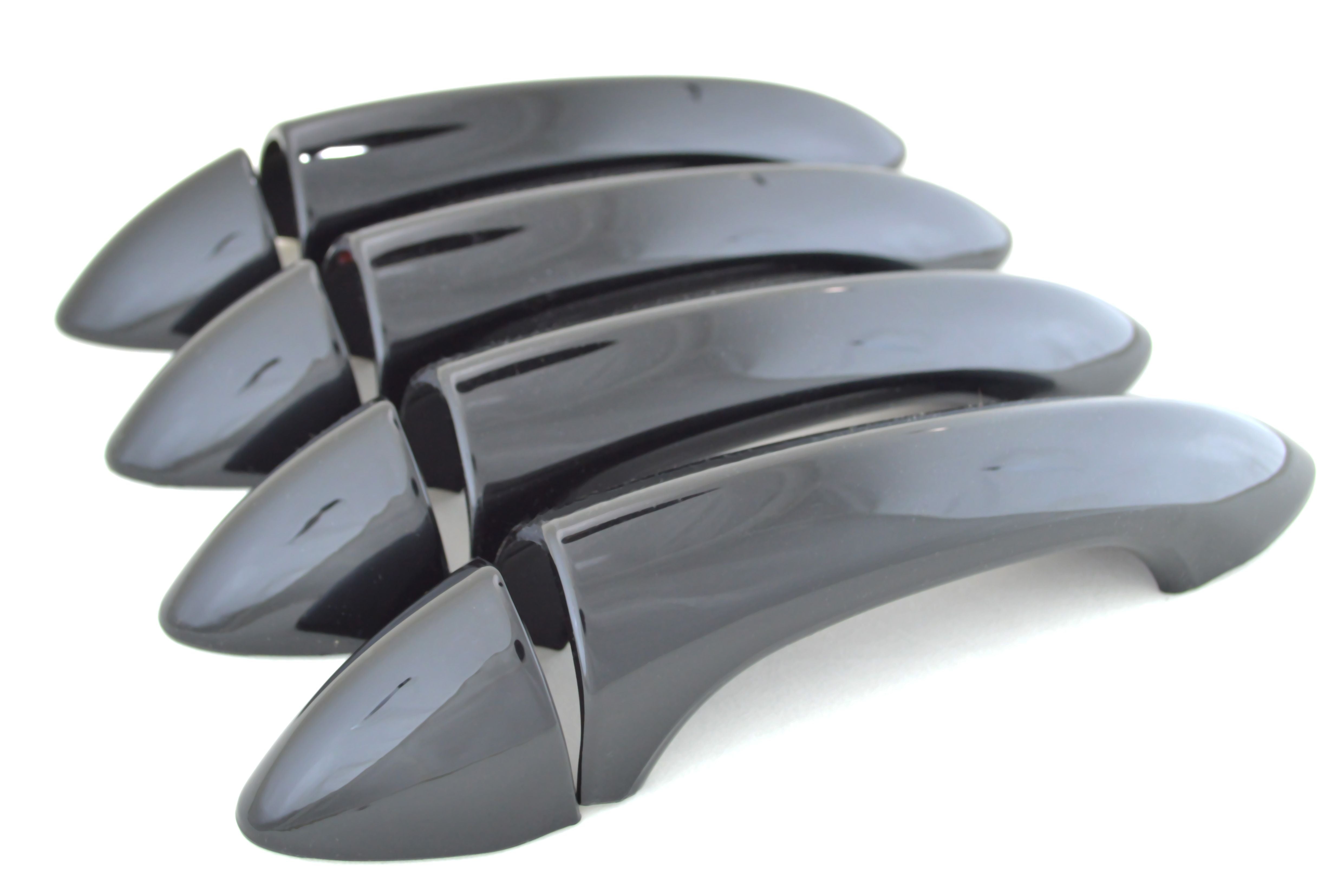 DH6308BLK 16-19 Chevrolet Cruze No Smart Key 8 PCS Gloss Black Snap-on W/Tape Door Handle Cover