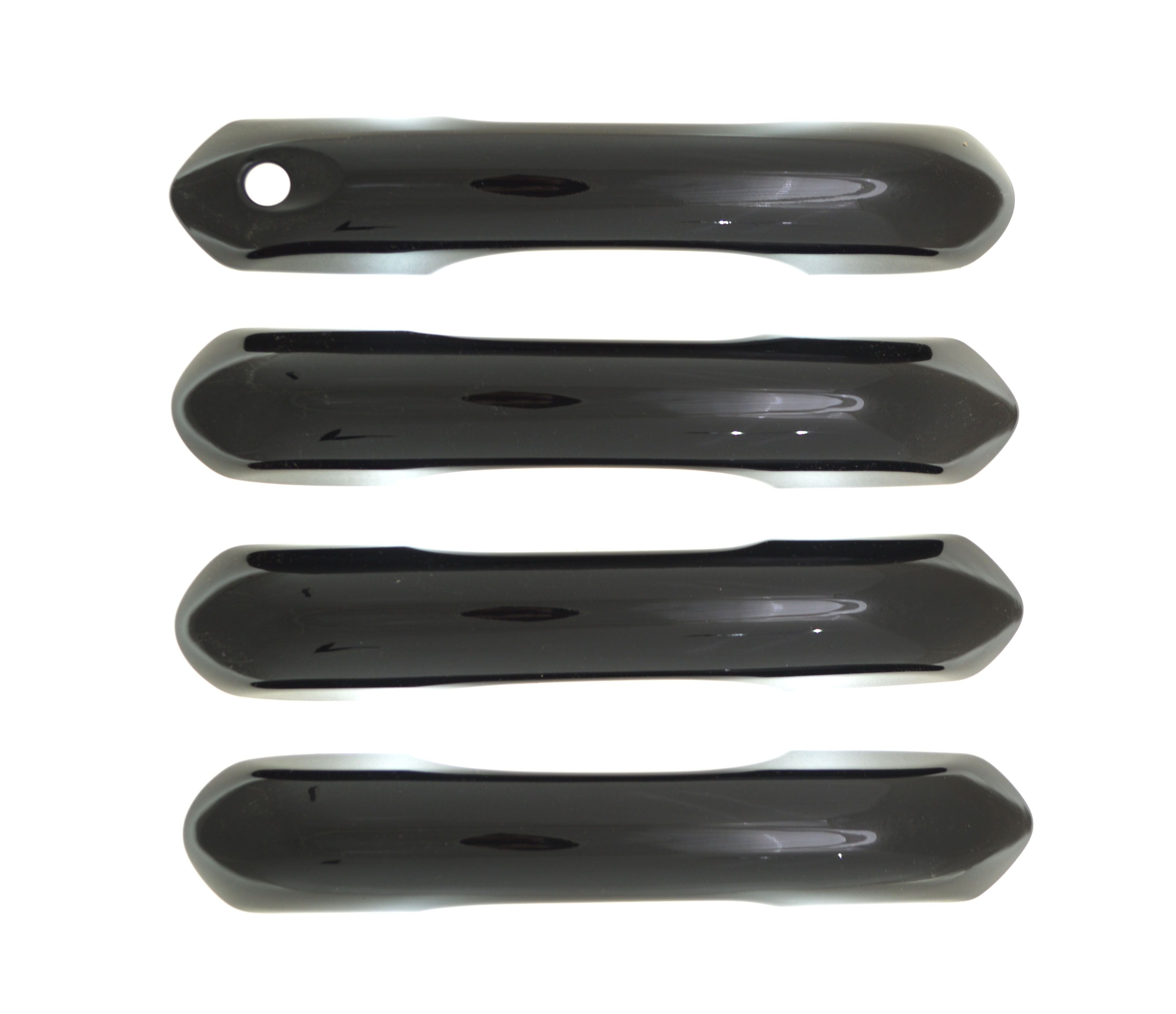 DH6309BLK 20-22 Ford Explorer Works over Keyless Sensors 4 PCS Gloss Black Snap-on W/Tape Door Handle Cover