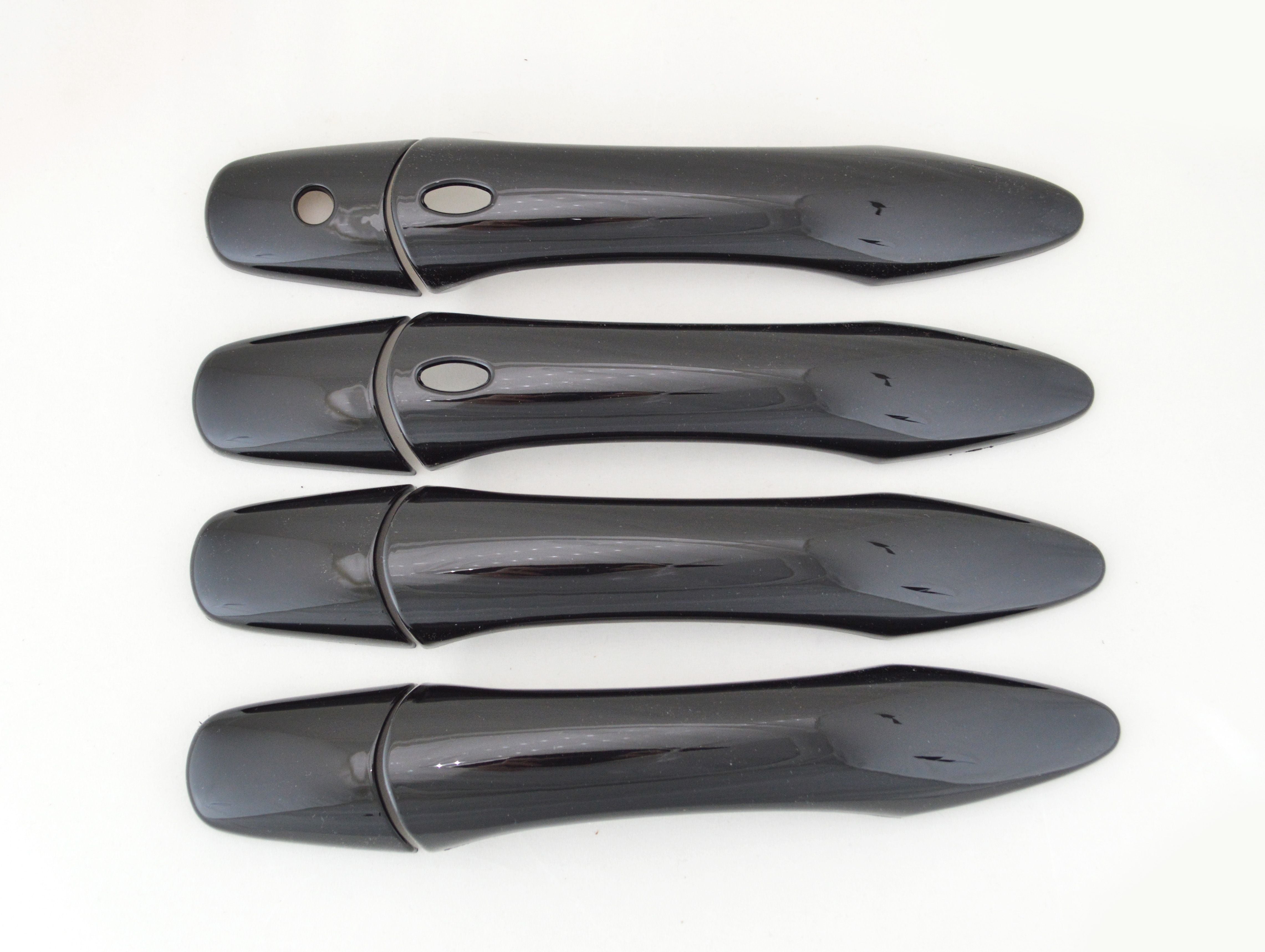 DH6311BLK 14-20 Infiniti QX70 W/ Smart Key 8 PCS Gloss Black Snap-on W/Tape Door Handle Cover
