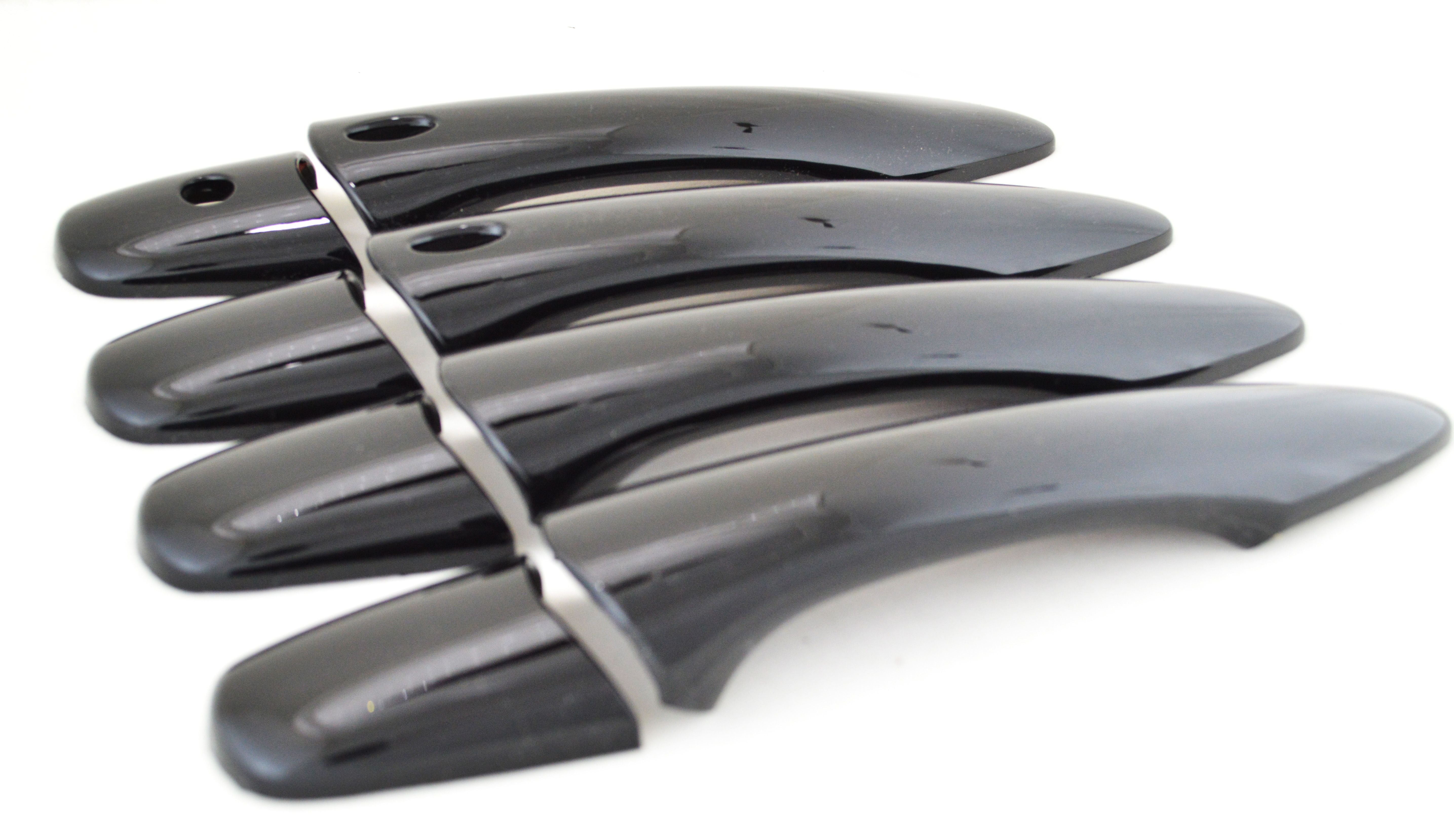 DH6311BLK 17-22 Nissan Armada W/ Smart Key 8 PCS Gloss Black Snap-on W/Tape Door Handle Cover
