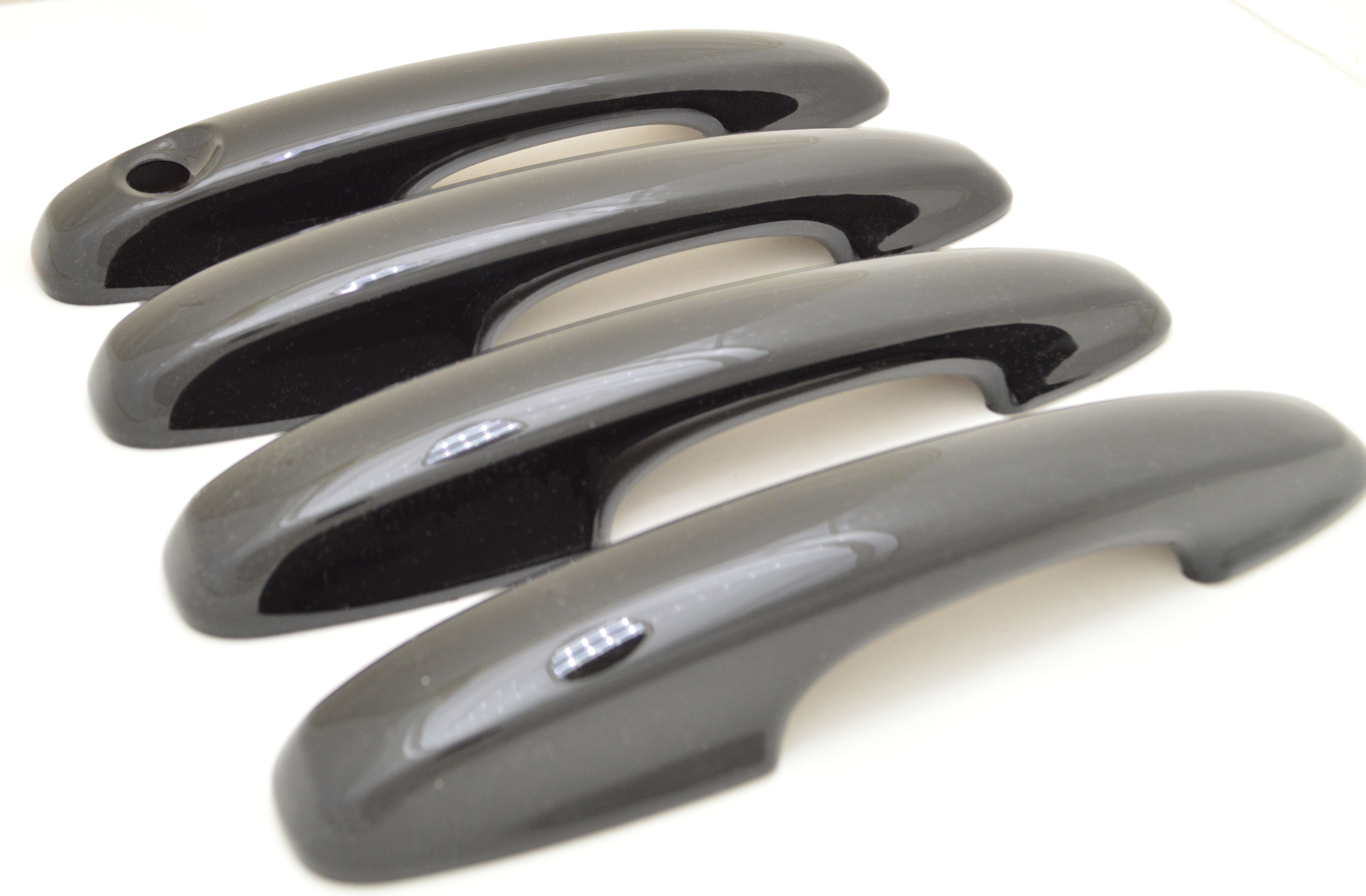 DH6314BLK 20-22 Ford Escape Works over Keyless Sensors 4 PCS Gloss Black Snap-on W/Tape Door Handle Cover