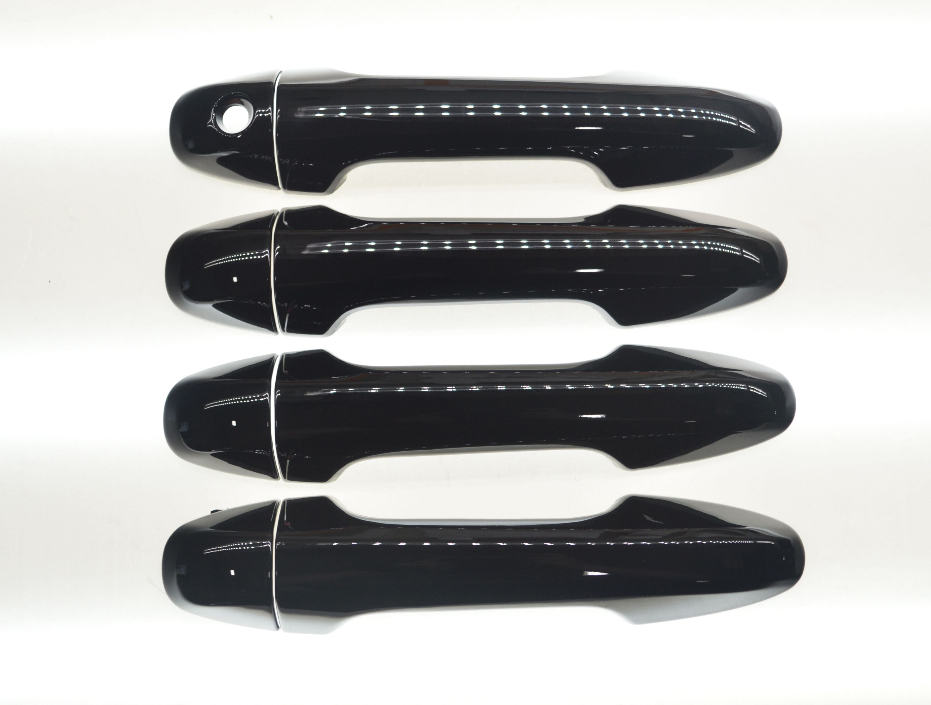 DH6316BLK 14-19 Toyota Highlander Works over Keyless Sensors 8 PCS Gloss Black Snap-on W/Tape Door Handle Cover