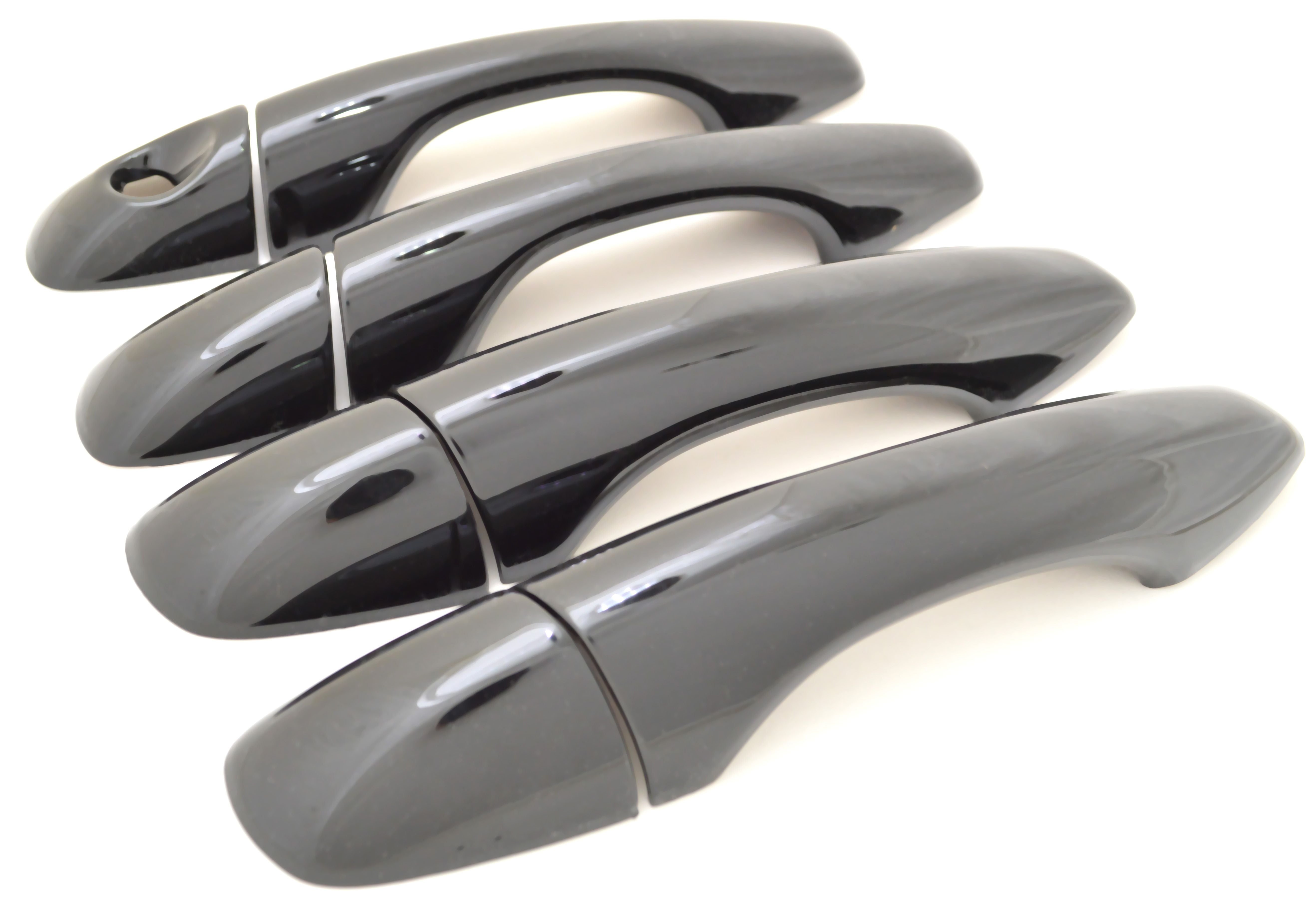 DH6317BLK 16-20 Kia Sorento No Smart Key 8 PCS Gloss Black Snap-on W/Tape Door Handle Cover
