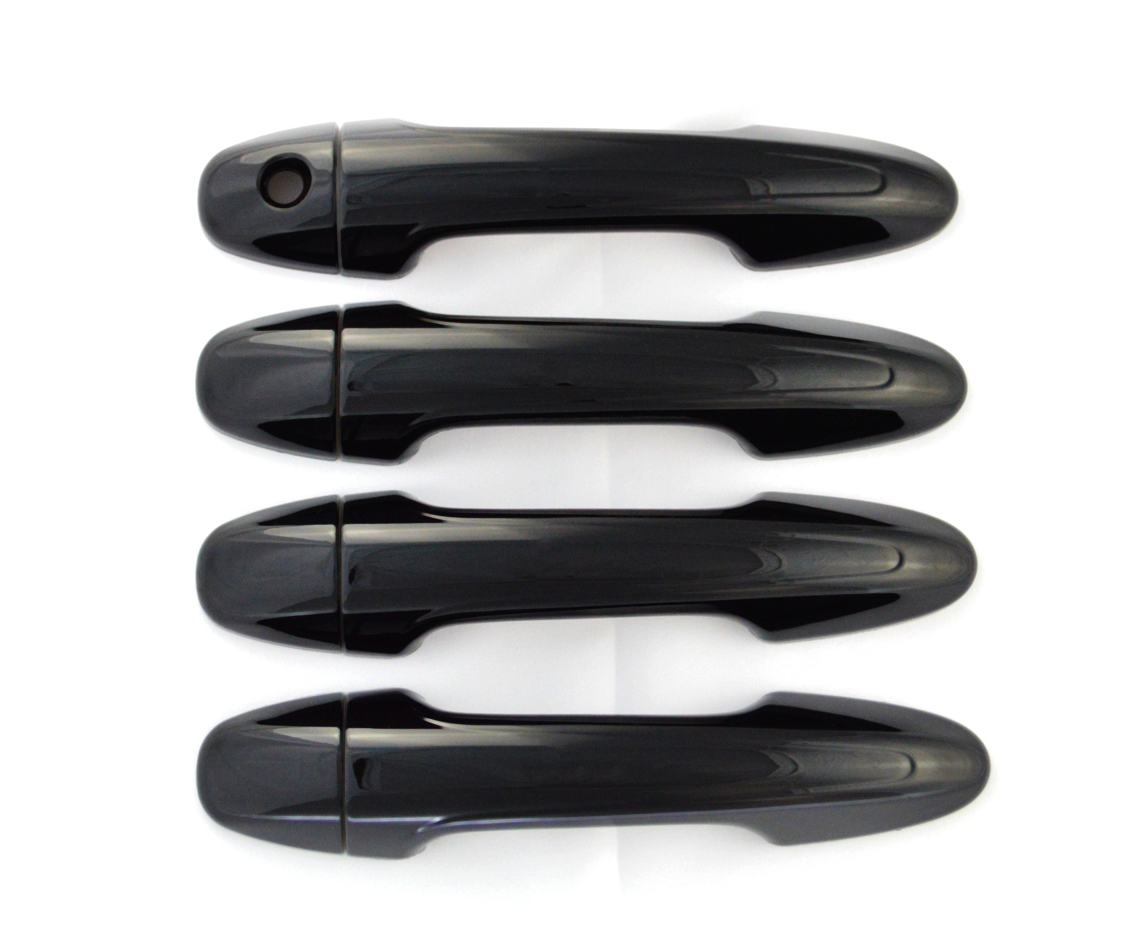 DH6320BLK 13-18 Toyota RAV4 Works over Keyless Sensors 8 PCS Gloss Black Snap-on W/Tape Door Handle Cover