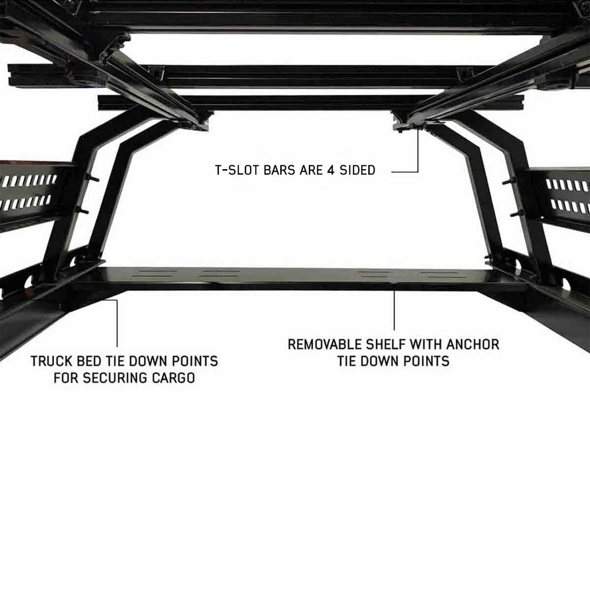 Overland Vehicle Systems Discovery bed rack for mid size short bed trucks - view 9
