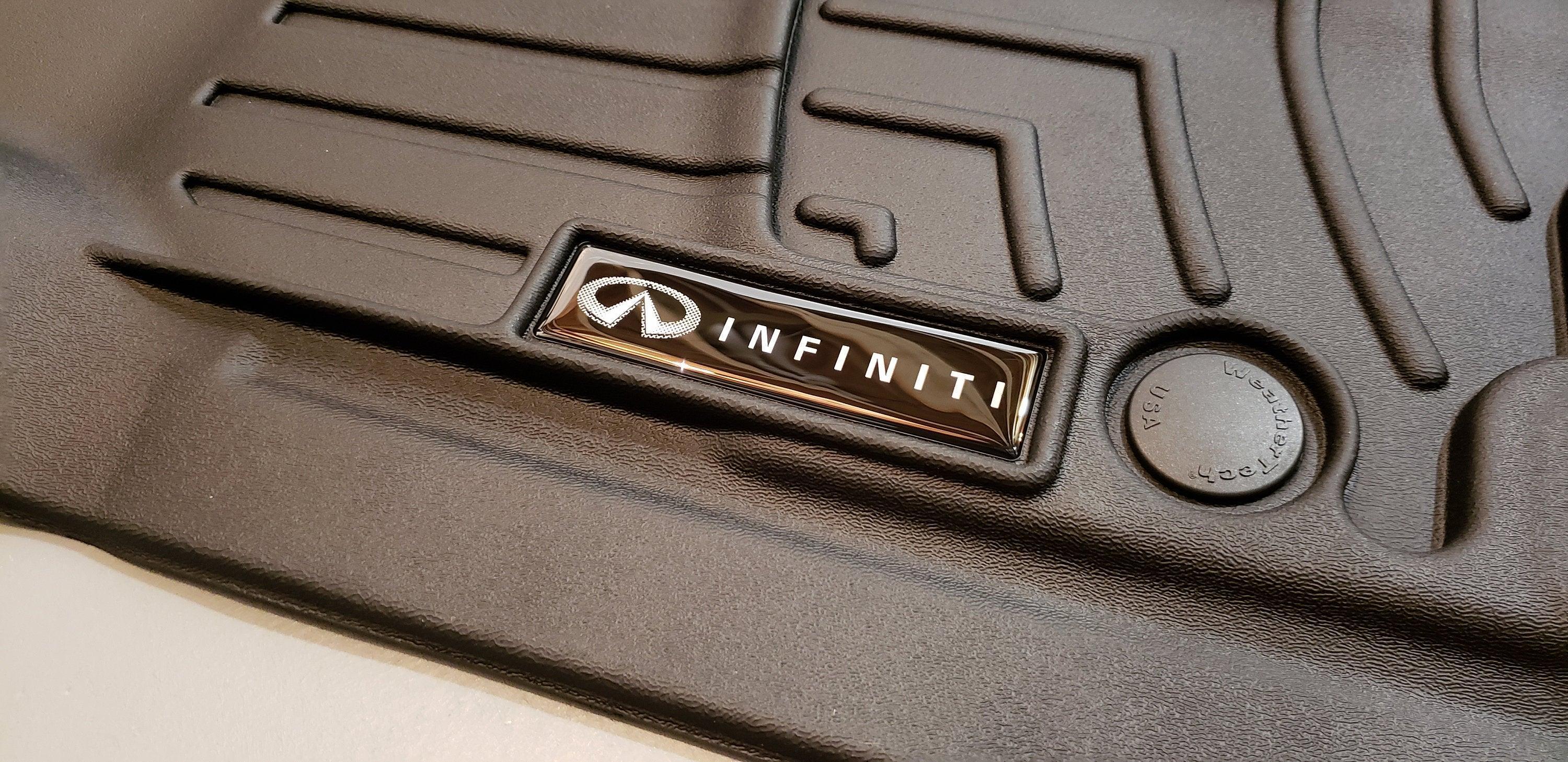 Domed Infiniti Emblem Inserts for Weathertech Floor Mats