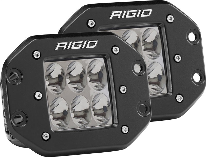 RIGID D-Series PRO LED Pod Pair, Driving, Flush Mount