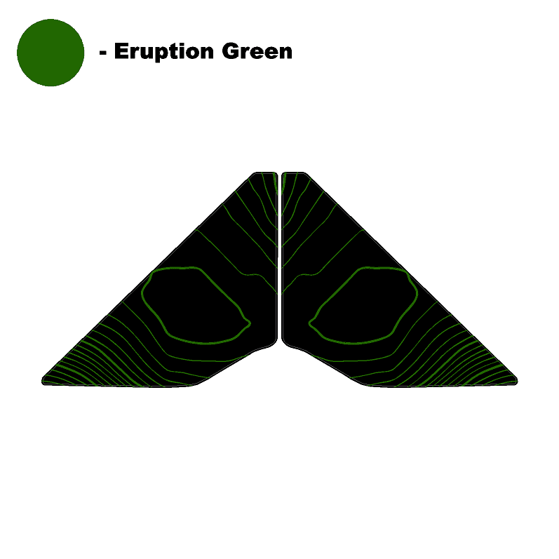 Topo Rear Window Triangle Overlay (Printed Series) - 2021+ Bronco 4 Door