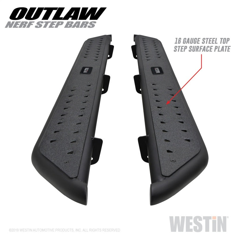Westin Outlaw Nerf Step Bars, Crew Cab, fits Ram 1500