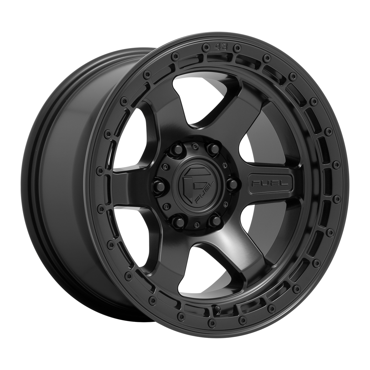 Fuel Block (D750) Wheel - Matte Black w/ Black Ring