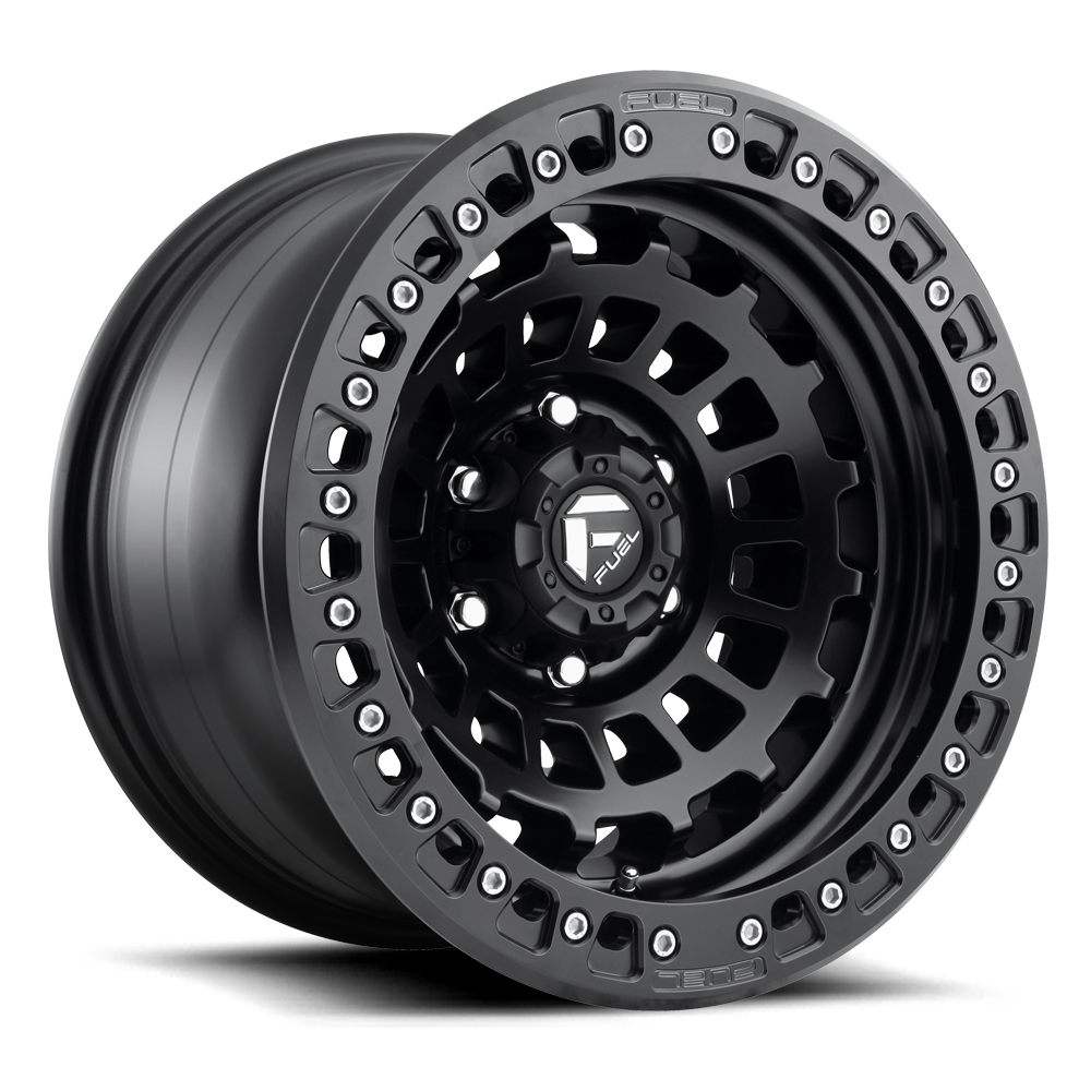 Fuel Zephyr Beadlock D100 Matte Black wheel, multiple bolt patterns