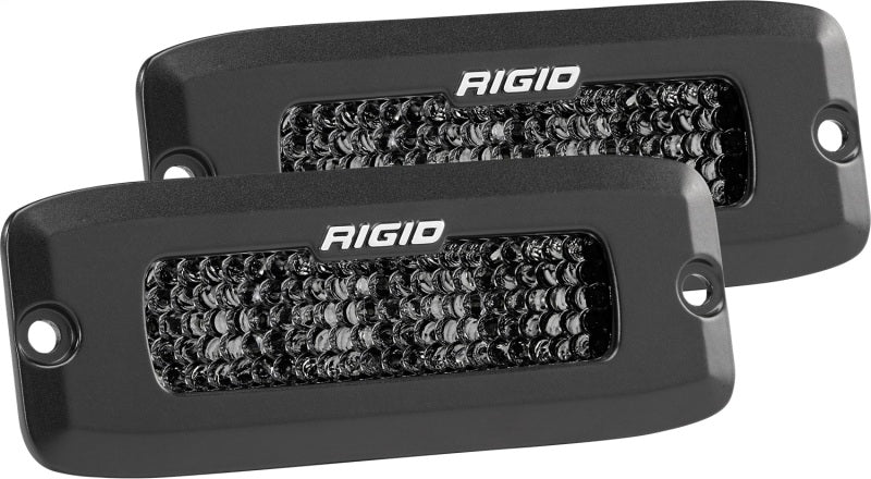 RIGID SR-Q Series PRO Midnight Edition Light Pair, Spot Diffused, Flush Mount