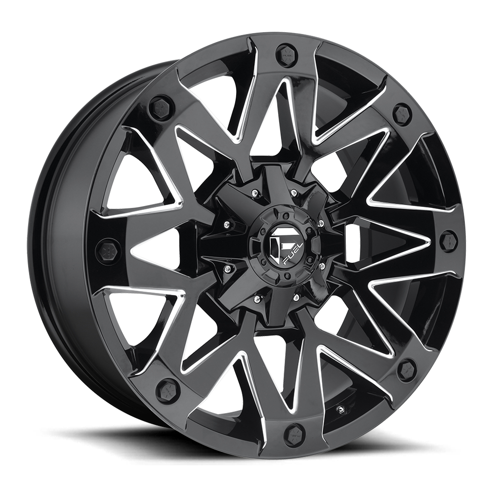 Fuel Ambush D555 Gloss Black Milled wheel, universal fit