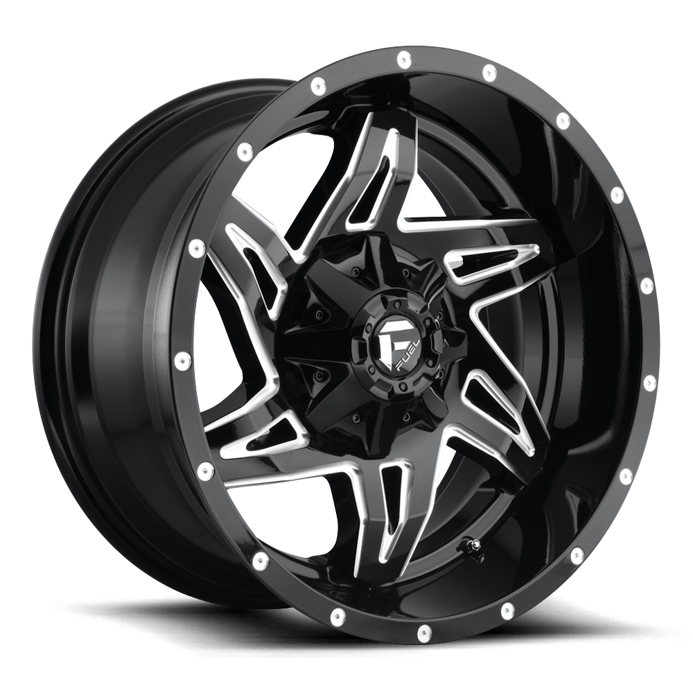 Fuel Rocker D613 Gloss Black Milled wheel, universal fit