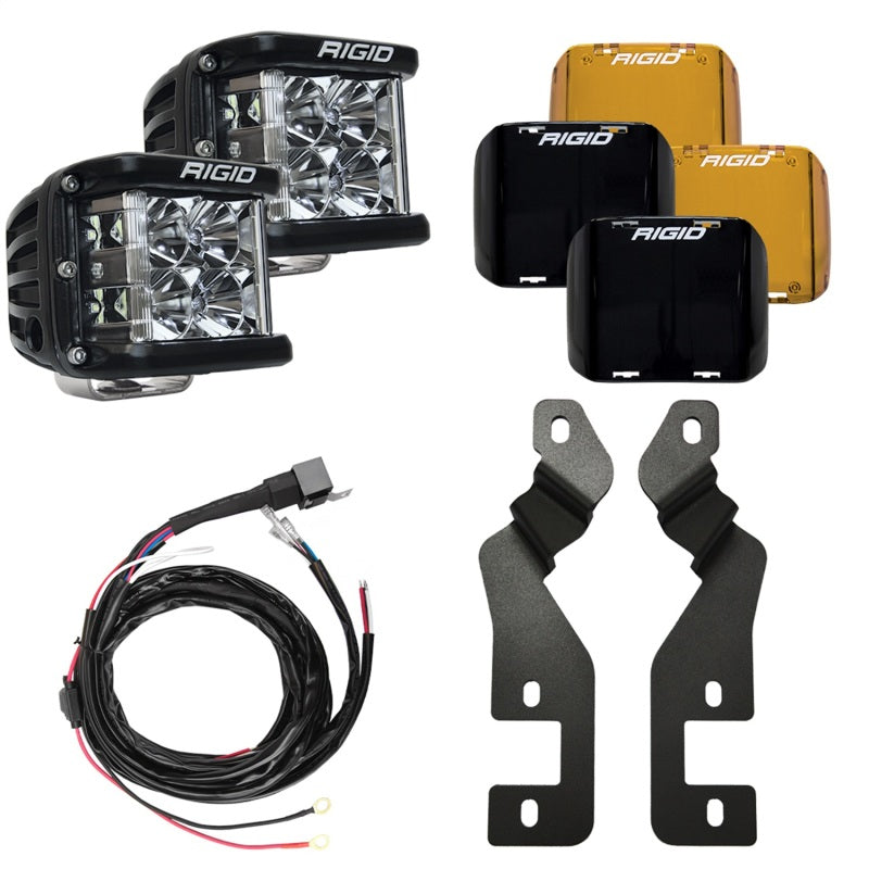 RIGID A-Pillar D-SS Series Side Shooter Light Kit, fits Ford Bronco Sport