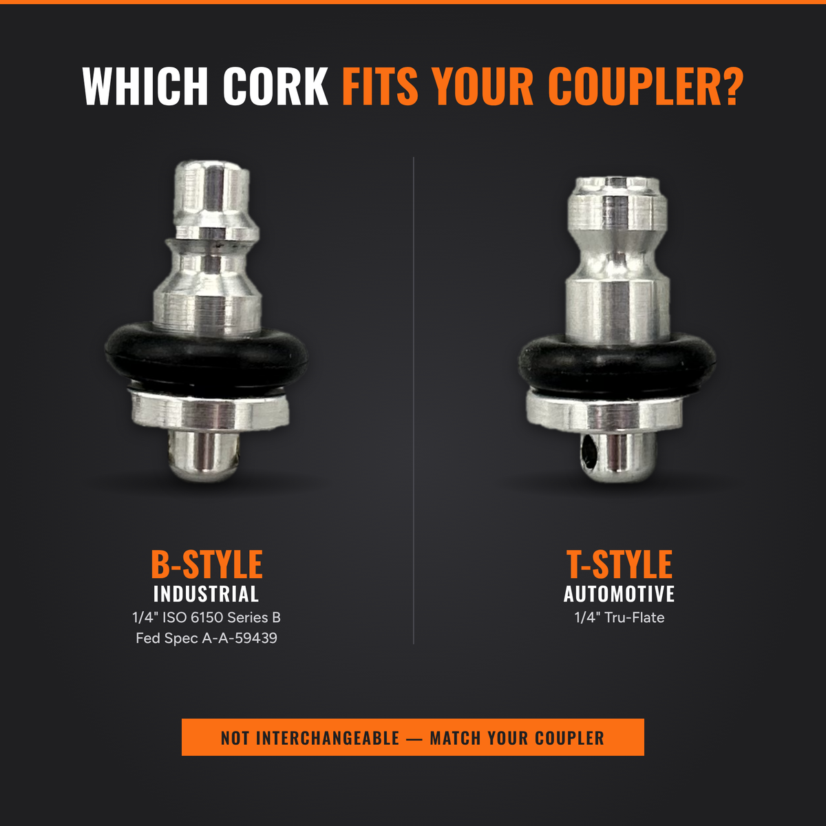 CMM Offroad Coupler Cork Tru-Flate T-Style for universal fit