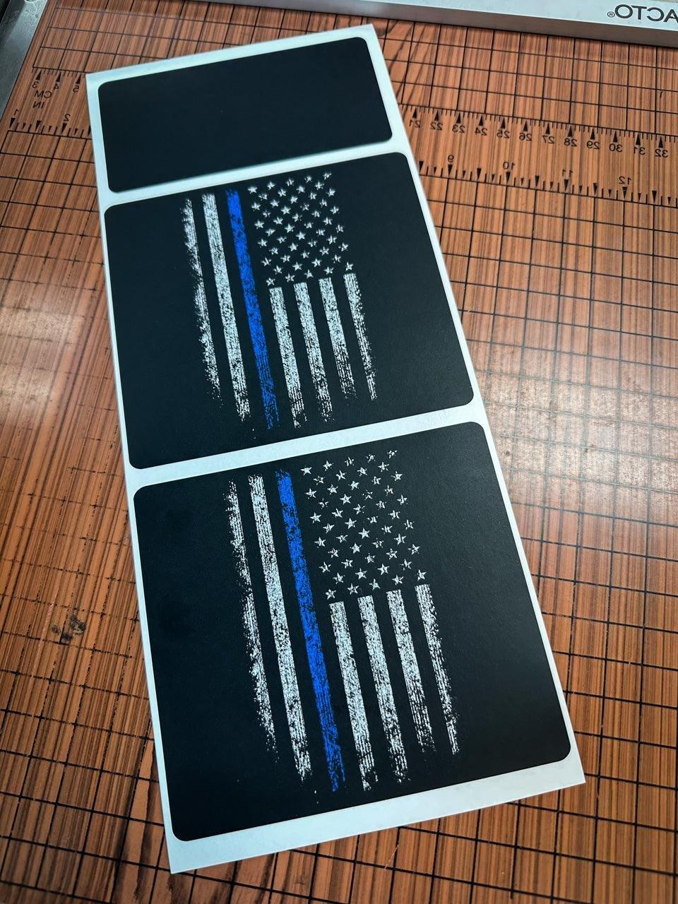 American Flag Sun Visor Warning Overlays - 2024+ Land Cruiser