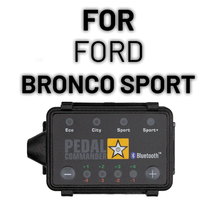 Pedal Commander throttle response controller for Ford Bronco Sport with multiple drive modes.