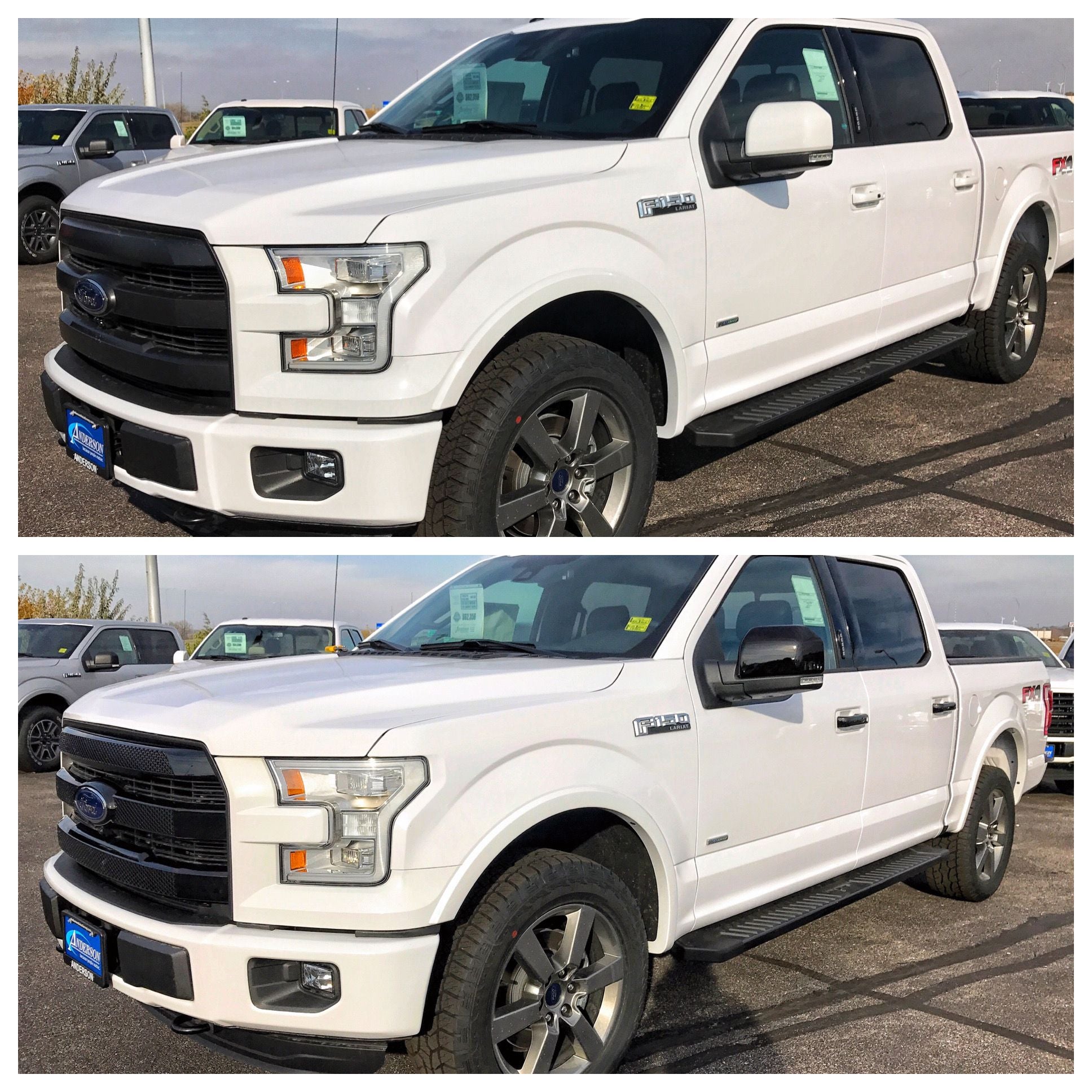 DH6245BLK 15-20 Ford F-150 W/ or W/O Smart Key 6 PCS Gloss Black Snap-on W/Tape Door Handle Cover