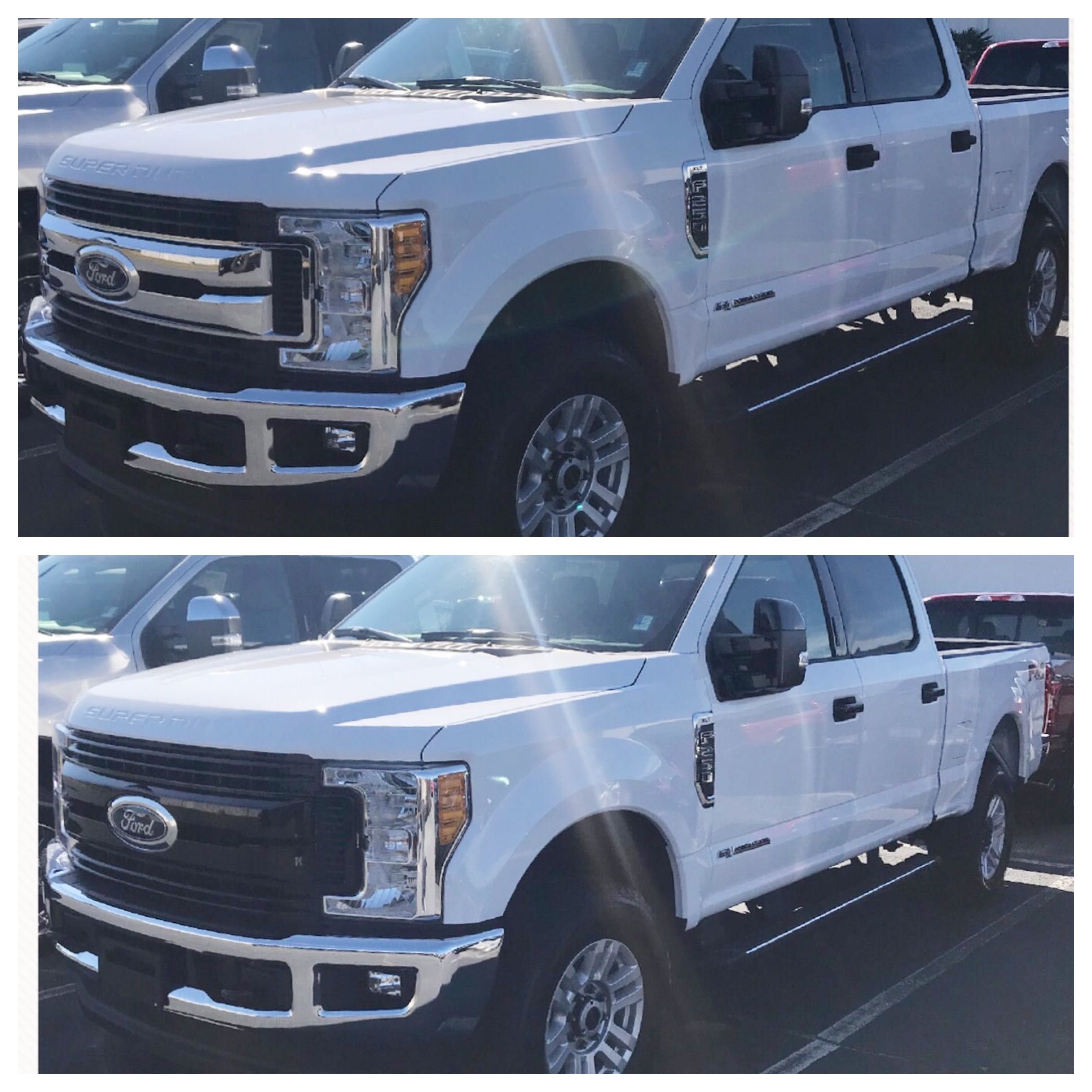 MC6262BLK 17-22 Ford F-250 Super Duty/F-350 Super Duty 2 PCS Top Gloss Black Tape-on Mirror Cover