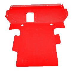 Red steel front skid plate for Toyota Tundra Gen 2, off-road undercarriage protection