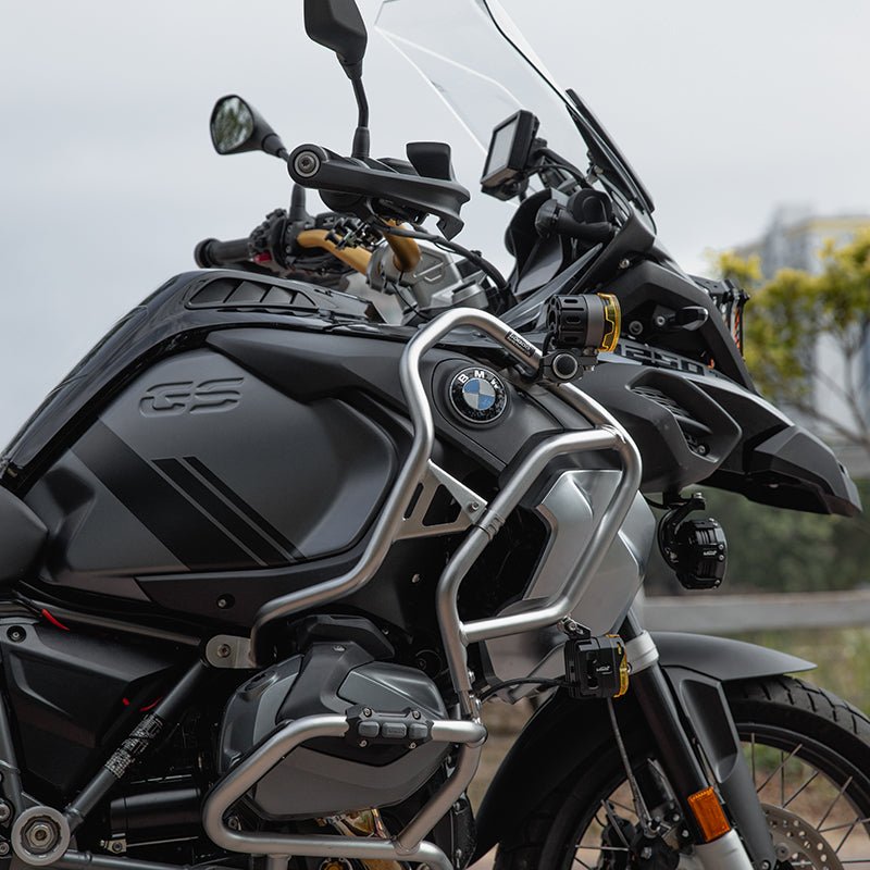 LOBOO Fuel Tank Crash Bar for BMW R1250GS Adventure (2019-on) – Stainless Steel Upper Protection Bar with Auxiliary Light Mounts