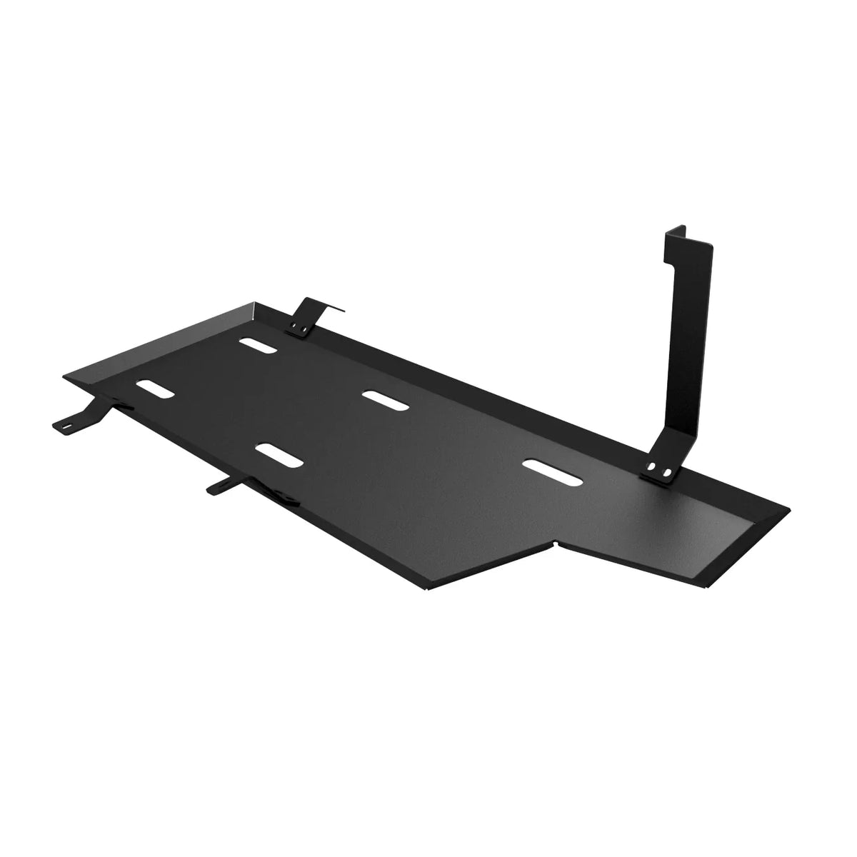 Heavy-duty black steel gas tank skid plate for Nissan overlanding vehicles