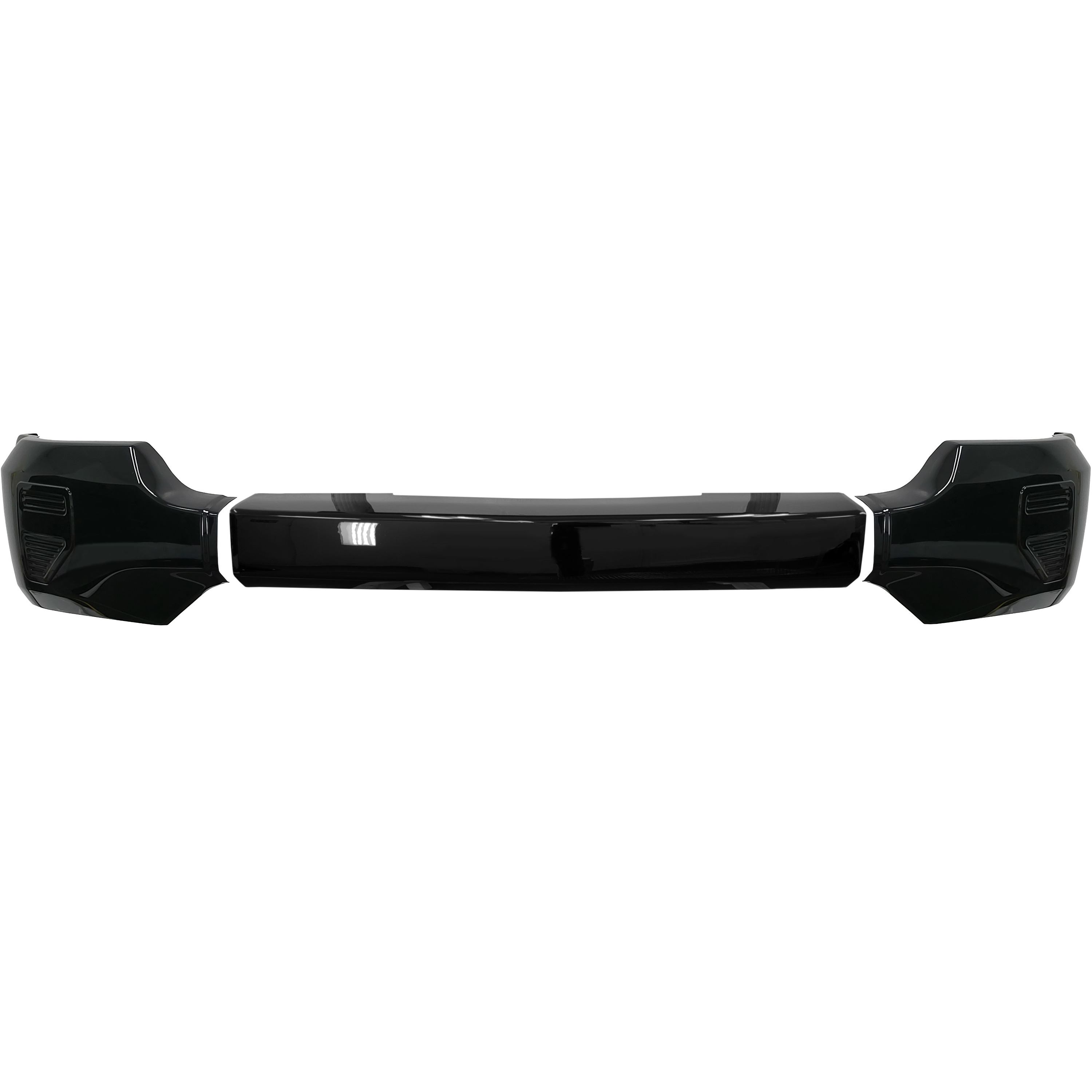 Gloss black front BumperShellz for 2016-2018 Chevy Silverado 1500, no parking sensors, no fog lamps
