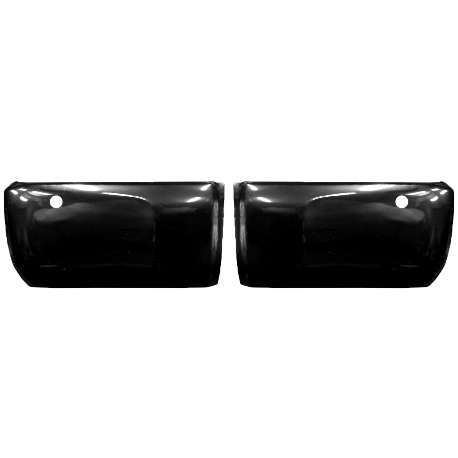Gloss Black BumperShellz Rear Bumper Overlays for 2014-2021 Toyota Tundra, Without Sensor Holes 