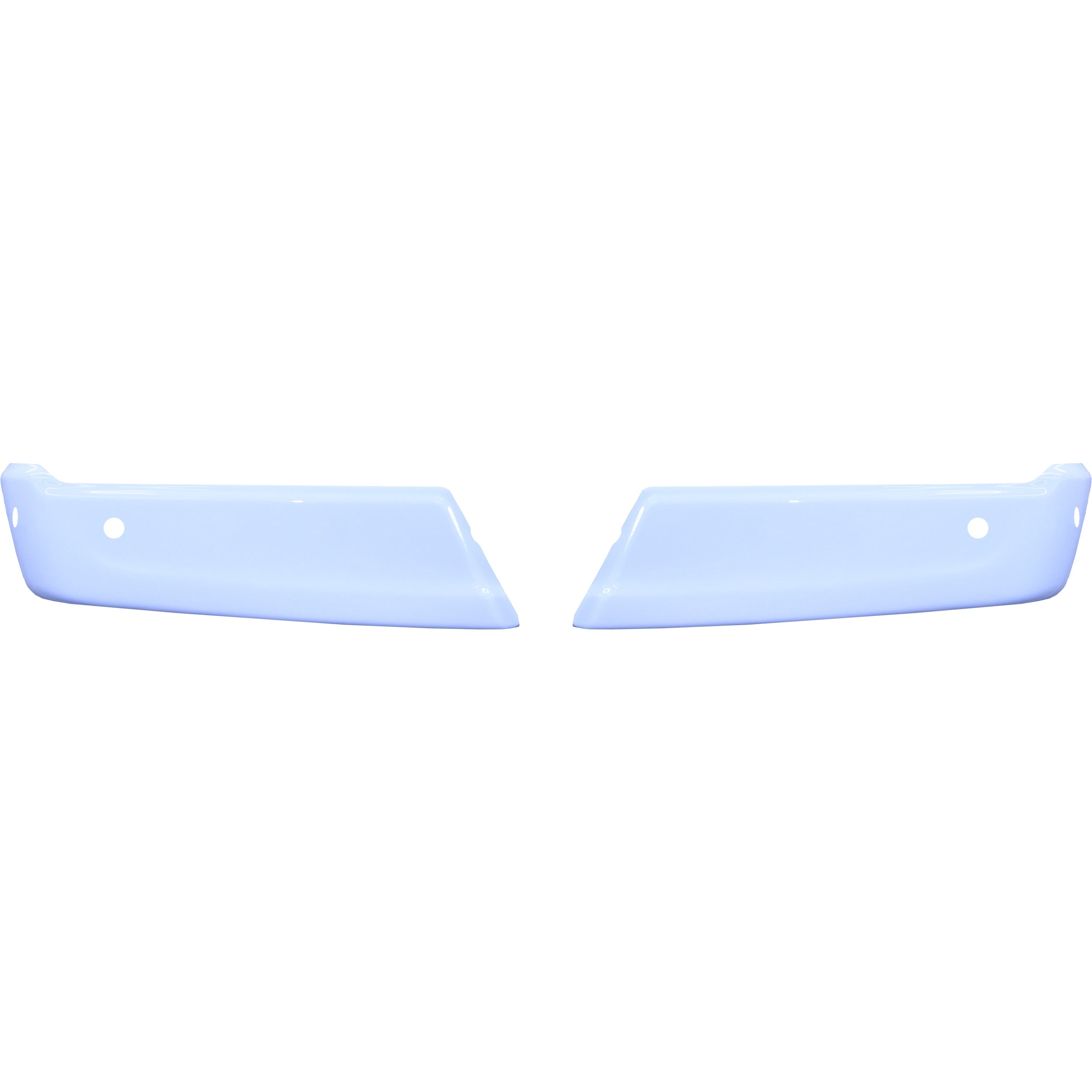 Gloss white 2021-2023 ford f150 Rear Bumper Covers with 4 parking Sensor hole cut outs, chrome delete kit 