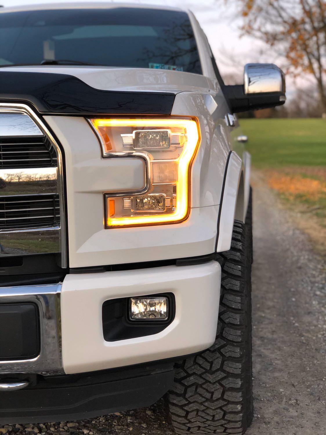 2015-2017 F-150 Front BumperShellz (Side Covers ONLY) - Chrome Delete Bumper Caps