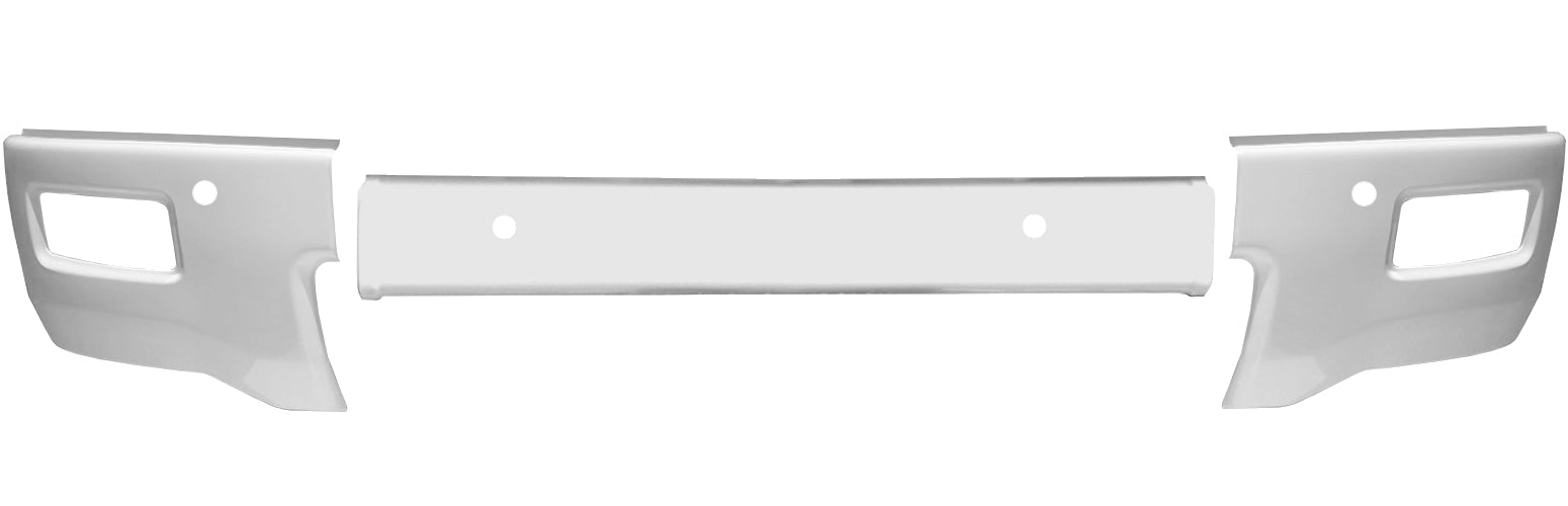 2014-2015 Chevy Silverado 1500  Summit white Front BUMPERSHELLZ™  with parking sensors and fog lamp cut-outs