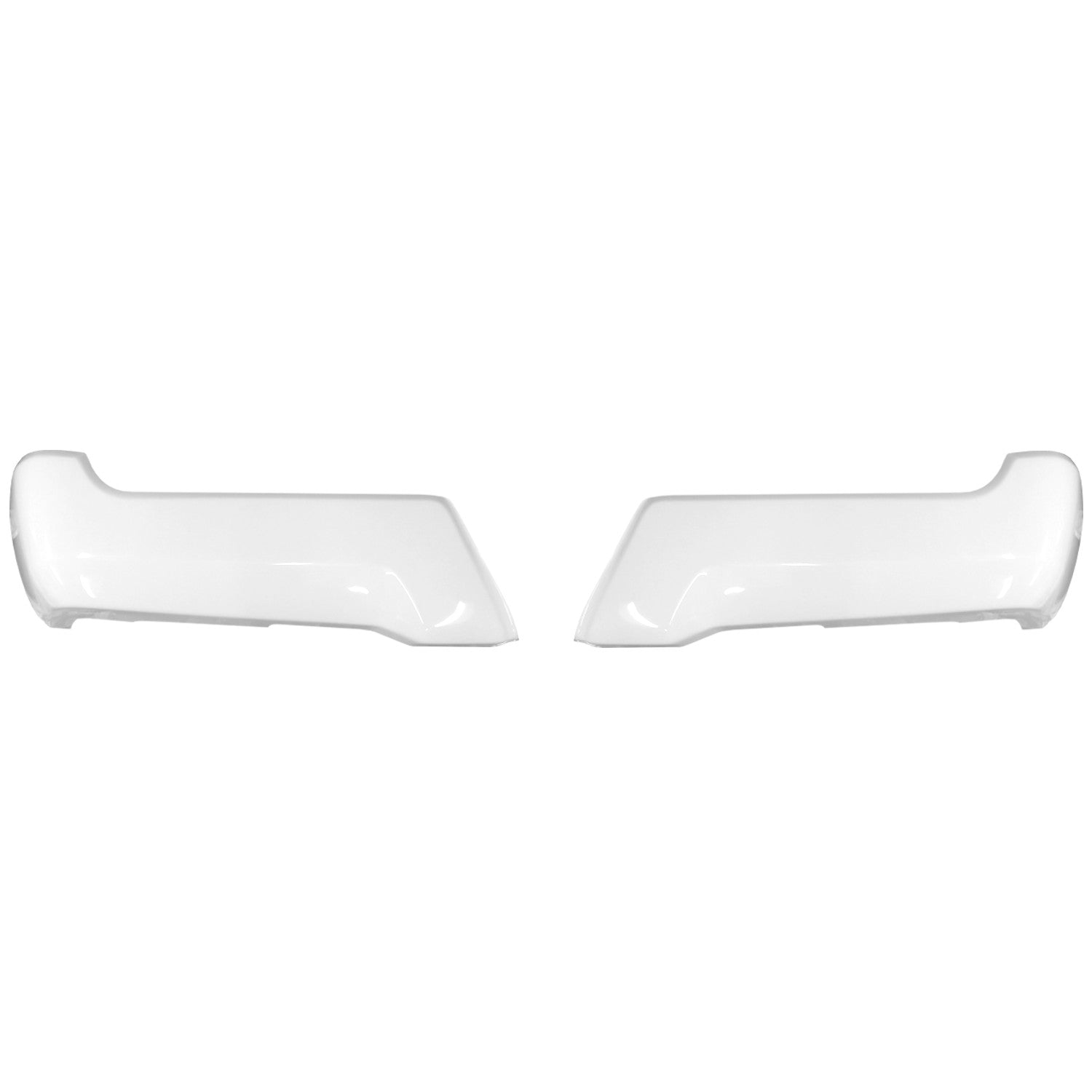 Gloss white rear bumper cover for 2017-2022 Ford F250/F350, no parking sensor holes for a seamless look.