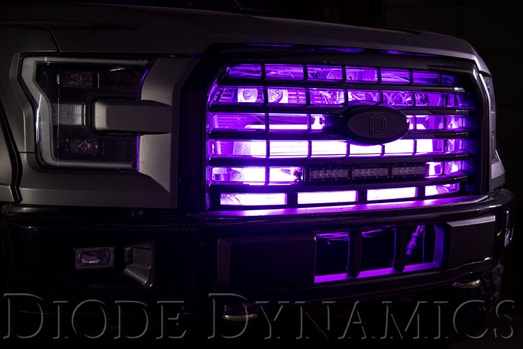 Diode Dynamics RGBW Multicolor Grille LED Kit for trucks and SUVs – lit