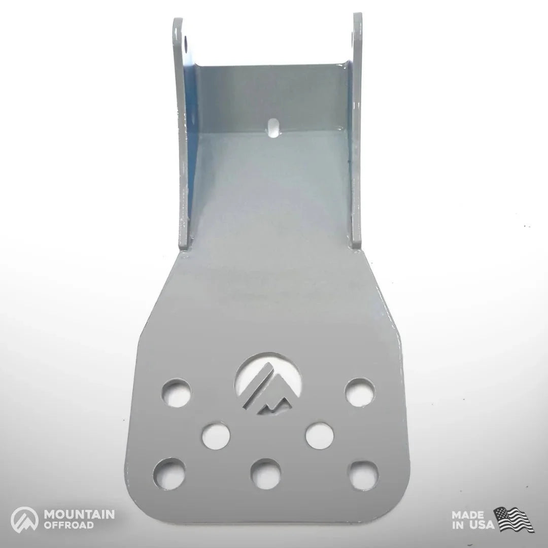 Powder-coated metal step bracket for Jeep Gladiator JT 2020, with multiple mounting holes.