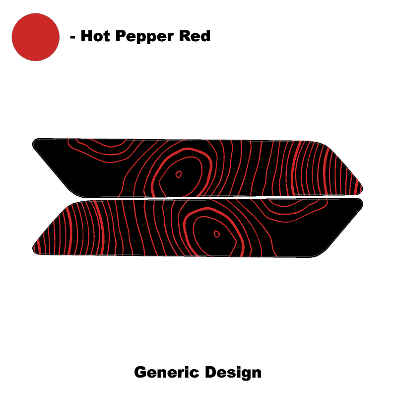 Topo Interior Front Door Grab Handle Overlay Kit (Printed + Laser Series) - 2021+ Bronco