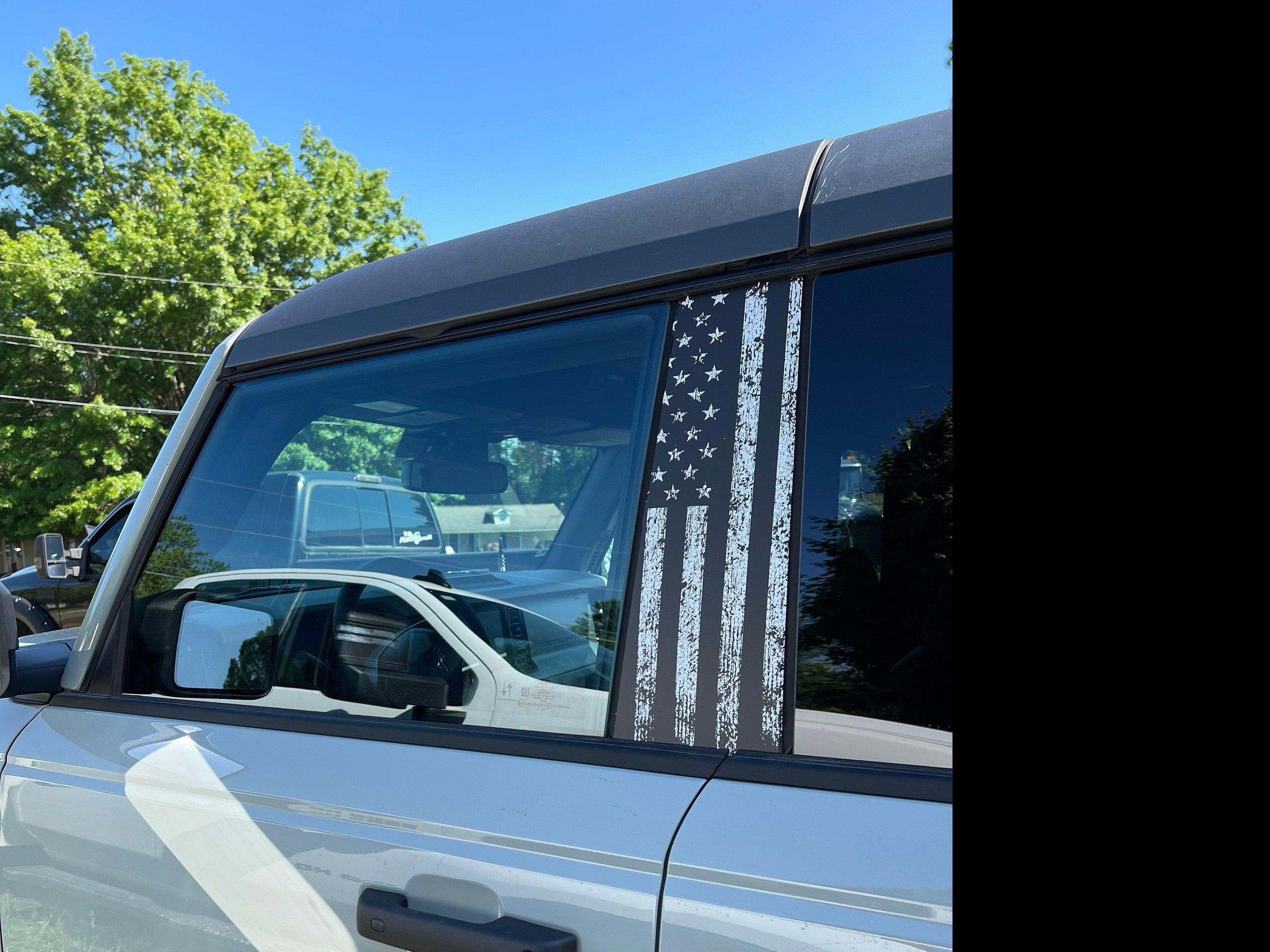 American Flag B Pillar Protection Kit (Printed Series) - 2021+ Bronco 4 Door