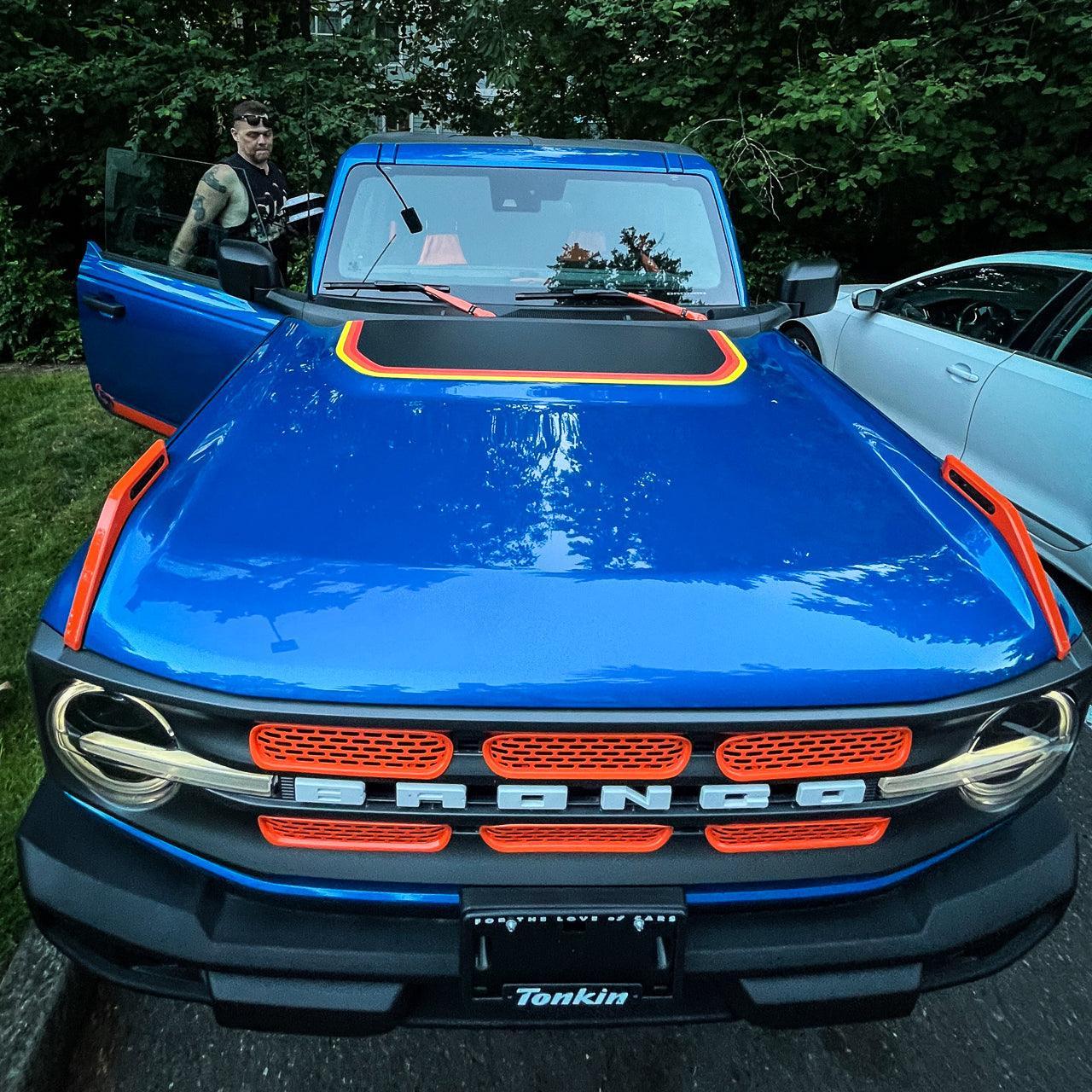 Retro Stripes Hood Overlay (Matte or Gloss) - 2021+ Bronco