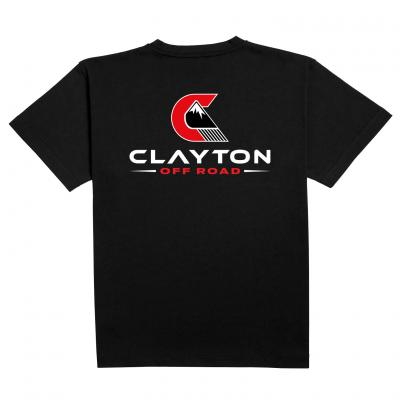 Clayton Off Road black classic logo t-shirt, universal fit