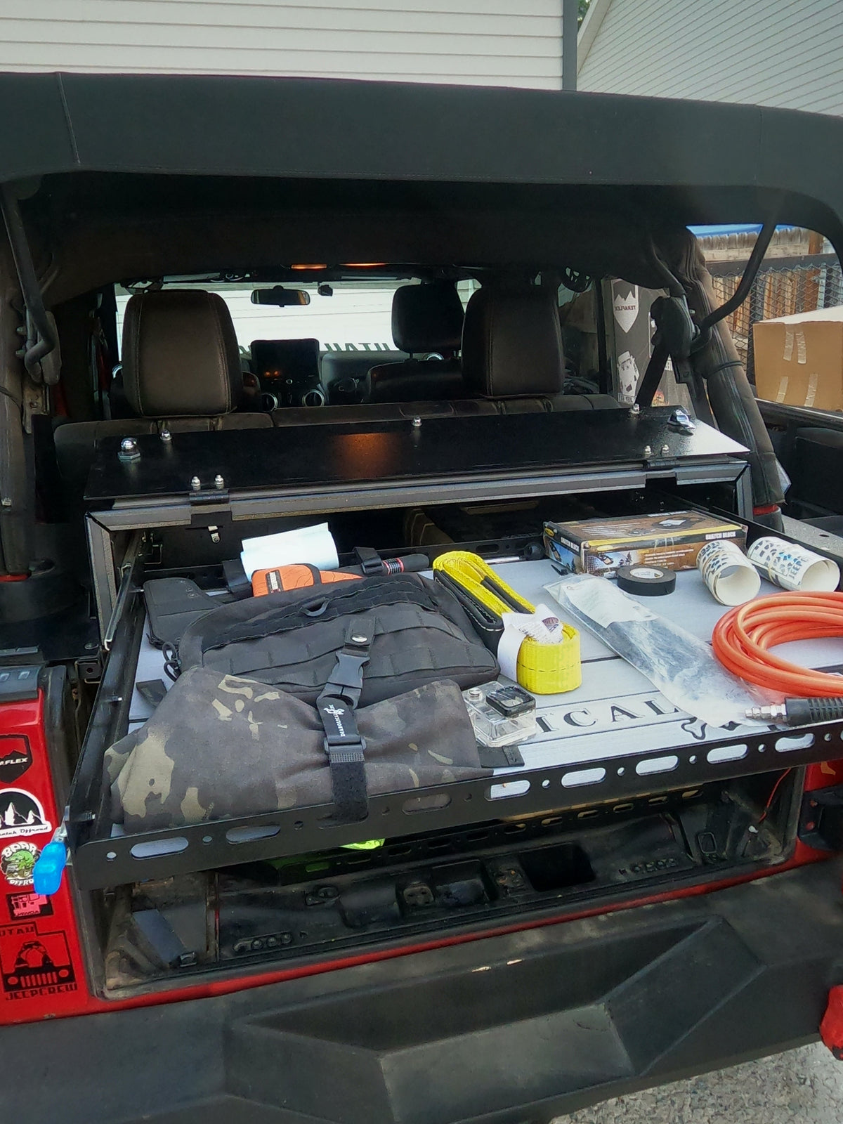 Diabolical Inc Upper Slide Tray inside a Slipstream raised top