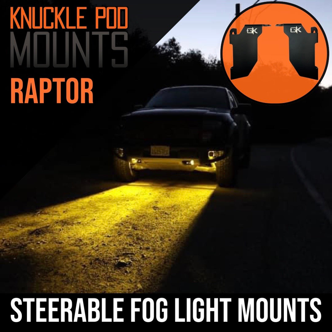 Gatekeeper Ford Raptor Steerable Knuckle Pod Light Mounts (1st Gen 2010-2014)