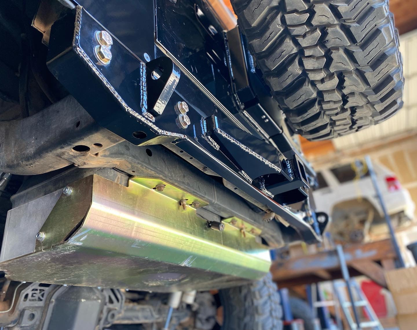 Rear Diamond Series Stubby Bumper for Jeep TJ Wrangler