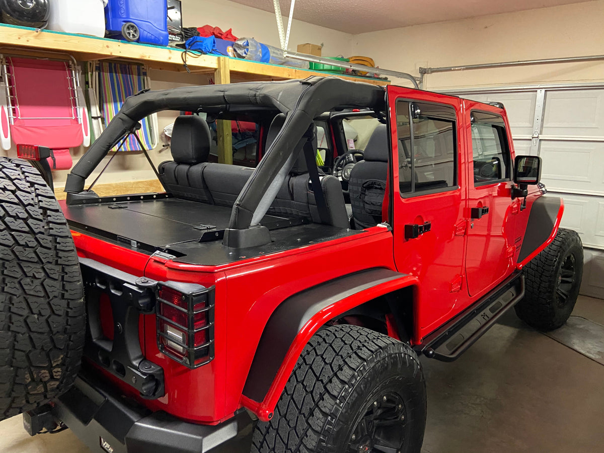 Diabolical Inc Slipstream for Jeep Wrangler JKU, tailgate view