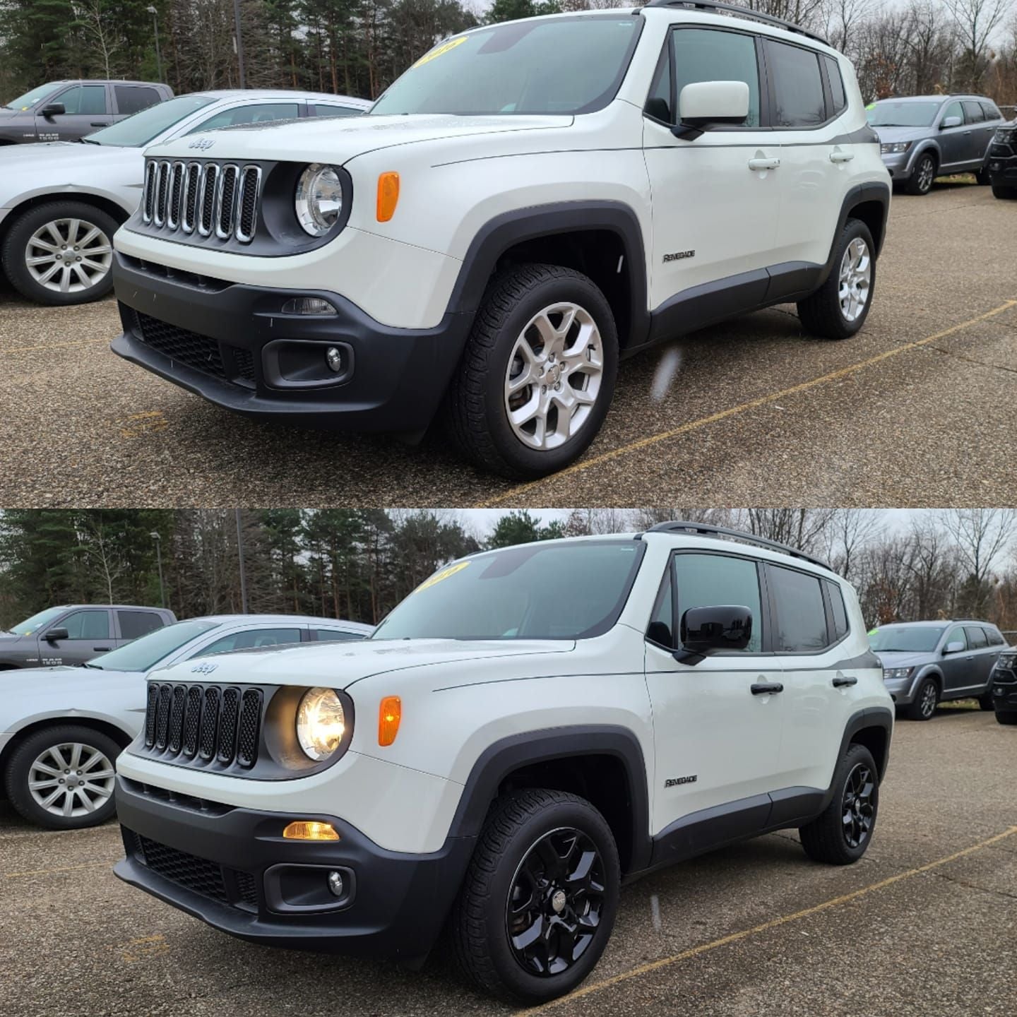 DH6272BLK 15-22 Jeep Renegade W/ or W/O Smart Key 10 PCS Gloss Black Tape-on Door Handle Cover