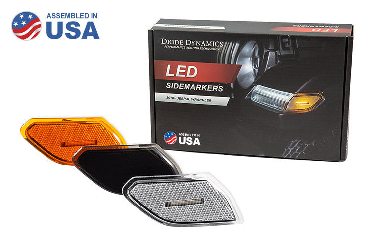 Diode Dynamics LED sidemarkers for Jeep JL Wrangler and Gladiator – all lens colors